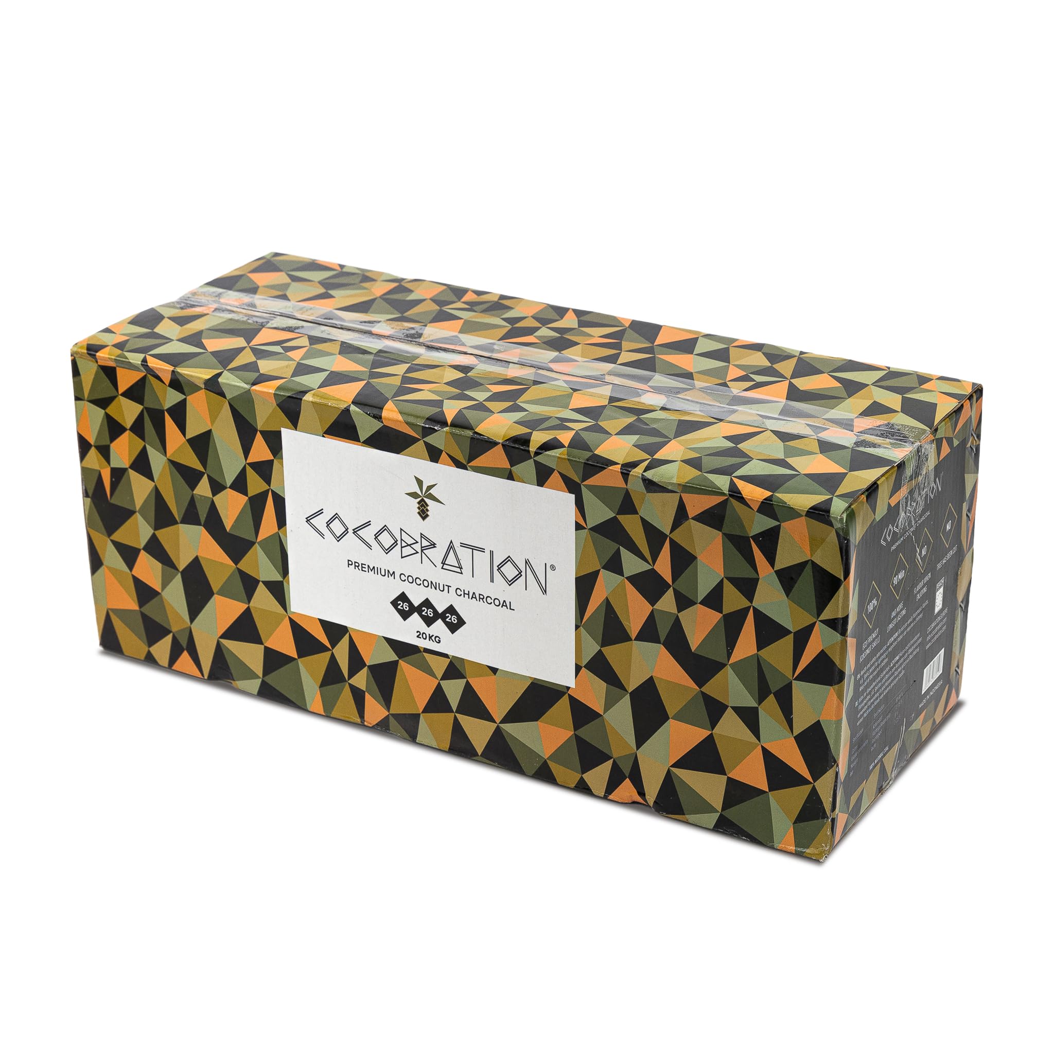 Generico Cocobration Carbone Naturale per Narghilè 26 mm – 20 kg (20x1 kg) | Carbonella 100% Gusci di Cocco, Lunga Durata, Senza Odori, Alta qualità per Shisha e Hookah
