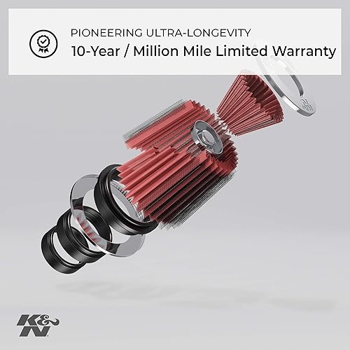 Miniatura 4 de K&N Filtro de aire de repuesto de alto rendimiento CM-8009, negro