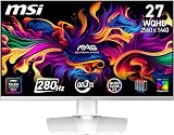 MSI MAG 272QPW QD-OLED X28 27" QHD QD-OLED 280Hz 0.03ms Gaming Monitor - White - 1