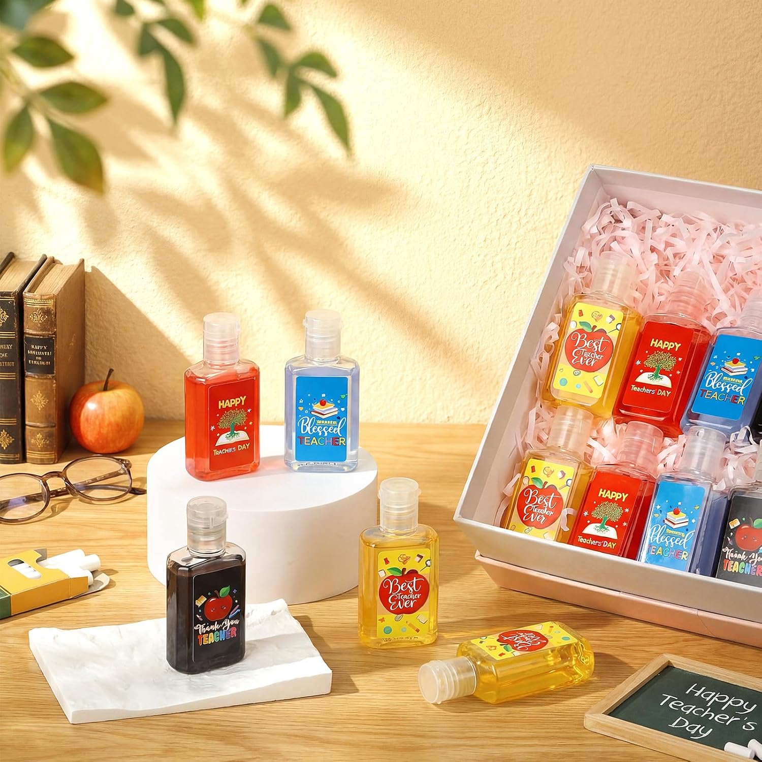 Capoda 32 Pcs Teacher Appreciation Gifts Hand Soap Bulk Travel Size Scented Mini Hand Sanitizer 1 Fl oz Teacher Gift for Thank You Gift End of Year Graduation Office Party Favors Care Package Supplies
