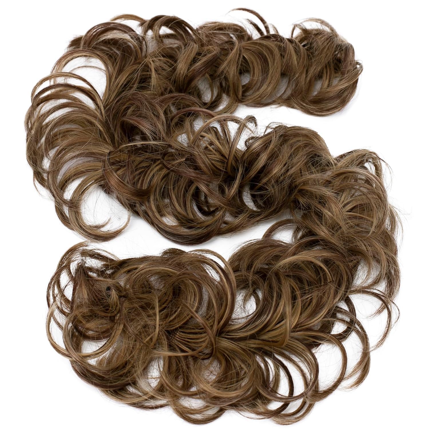 Zaya Messy Hair Bun Extension for Women | Artificial Hair Scrunchie Juda Accessory | Natural Look Braid Ponytail – 1 Pc (Highlighter)-picture-12