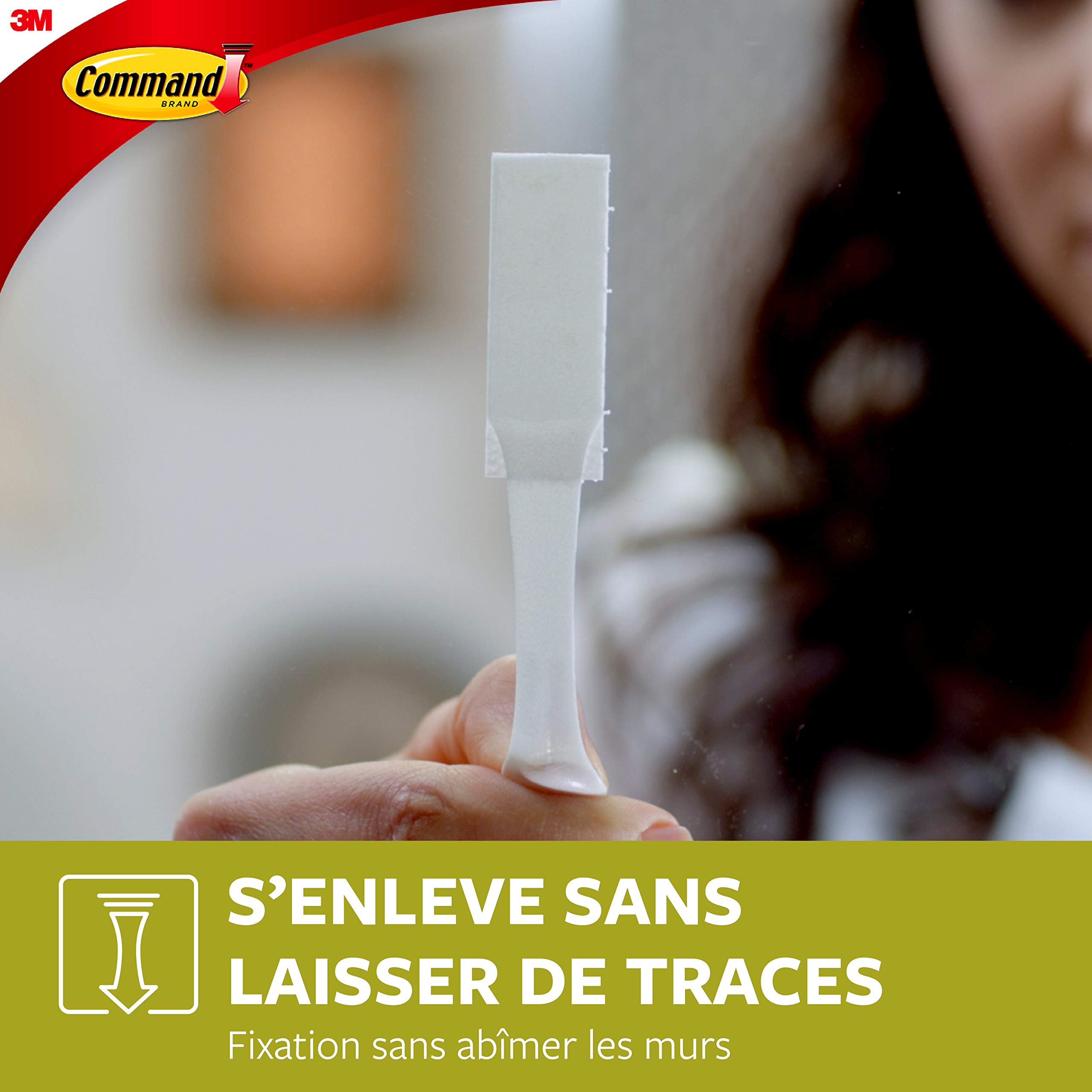 Command Languettes Accroches Tableaux 8 Paires Moyennes 4 Paires Petites Blanc Fixation sans Dommage
