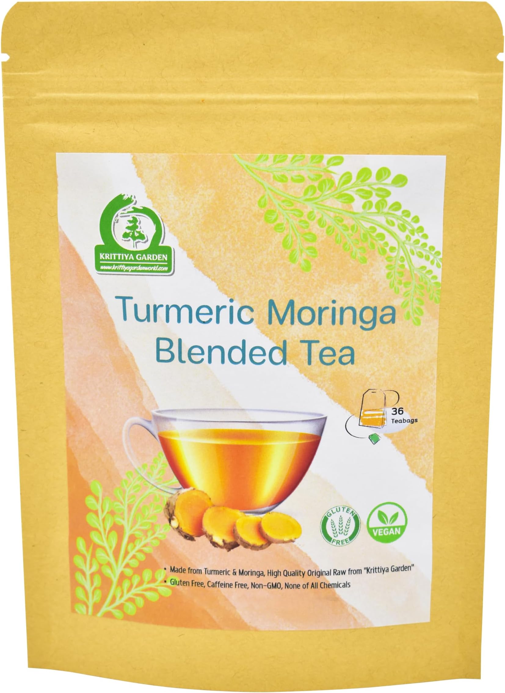 Turmeric Moringa Blended Tea 36-Teabags (1.9oz)
