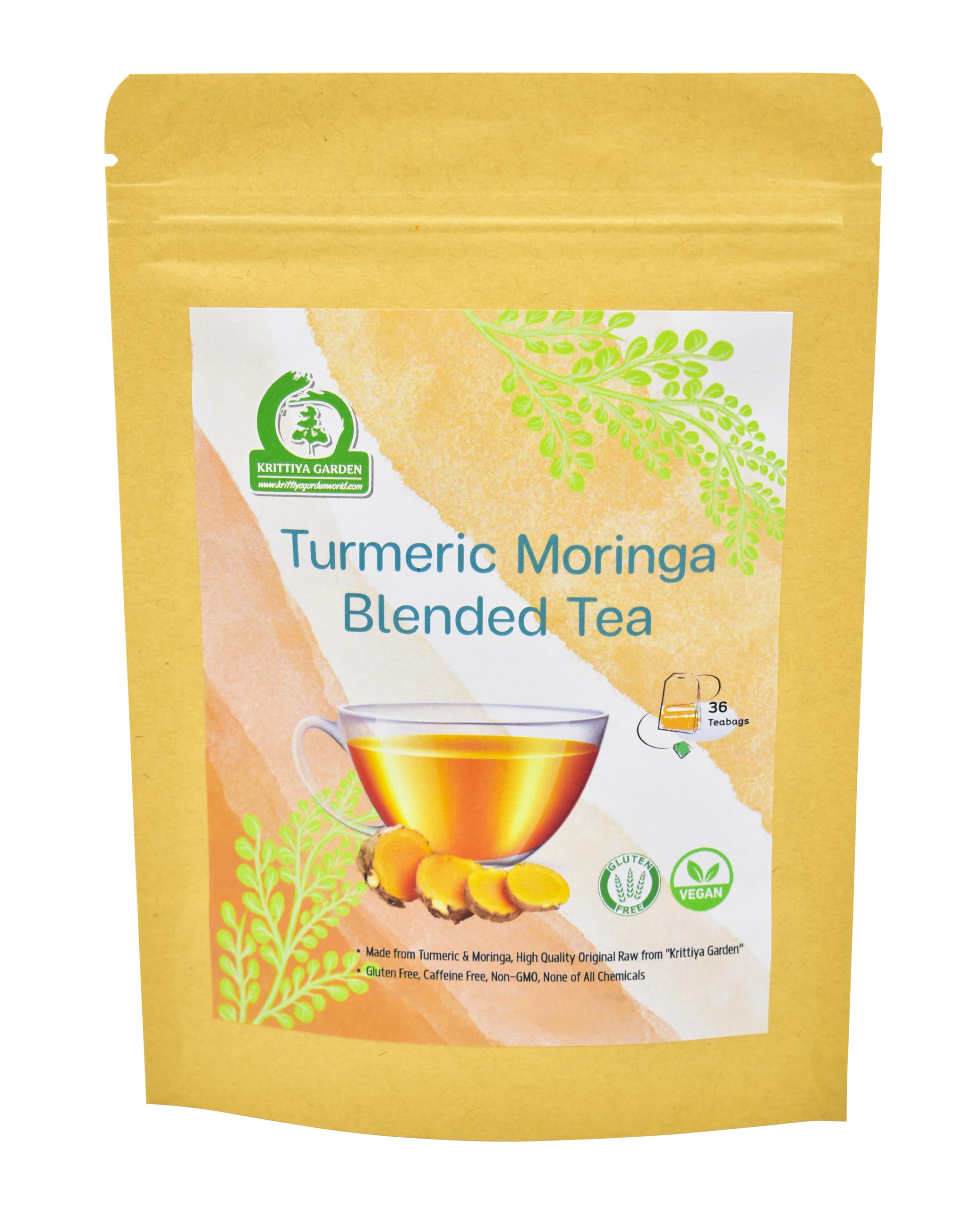 Turmeric Moringa Blended Tea 36-Teabags (1.9oz)