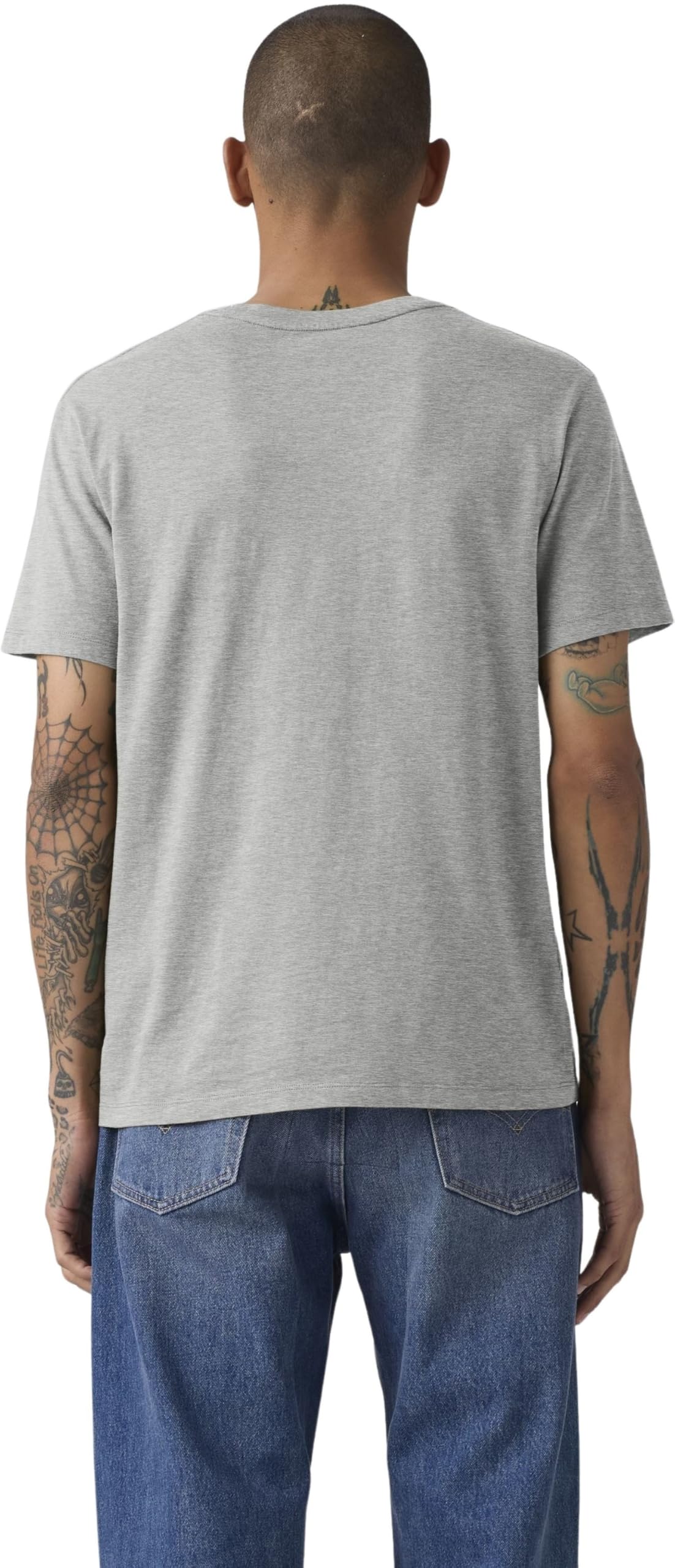 Levi's Herren T-Shirt Classic Pocket mit Brusttasche, Standard Fit, Grau (Mid Tone Grey Heather), S – Ansicht 2