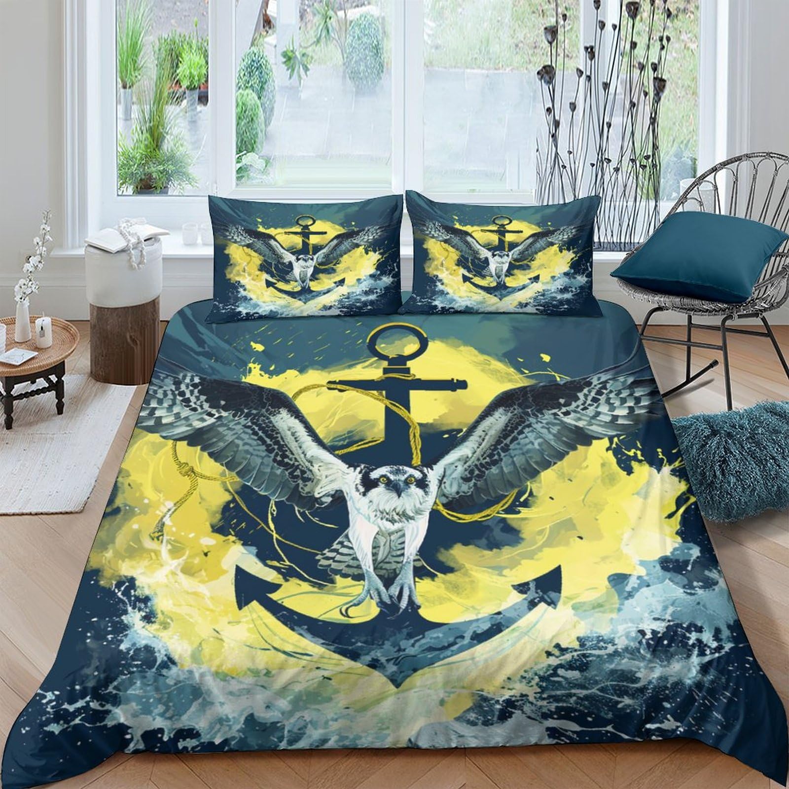 Parure de lit anti-acarien Fishhawk pour grand lit avec fermeture éclair