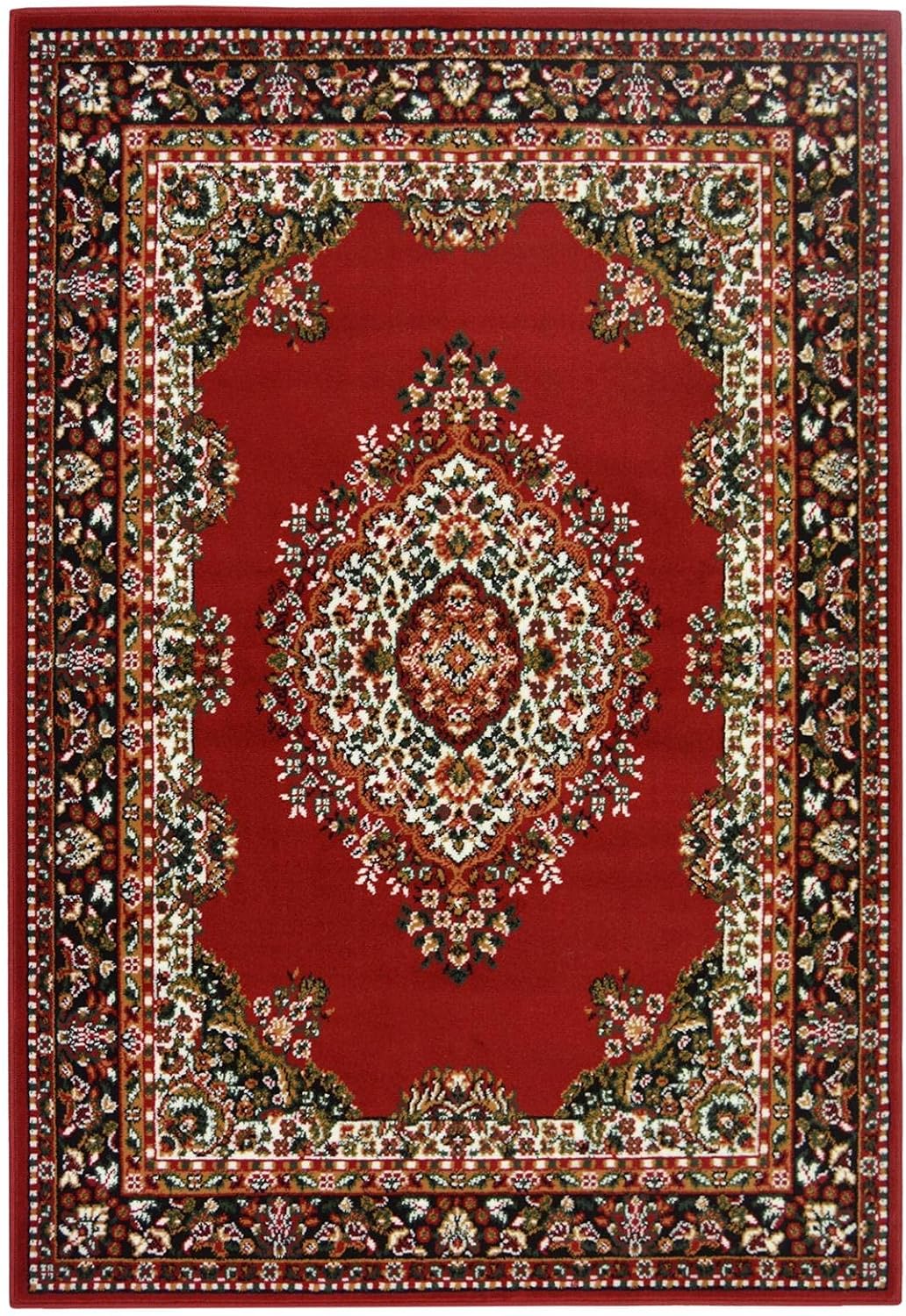 Virtuoso Traditional Medallion Red Rug. Bedroom, Living Room, Hallway ...