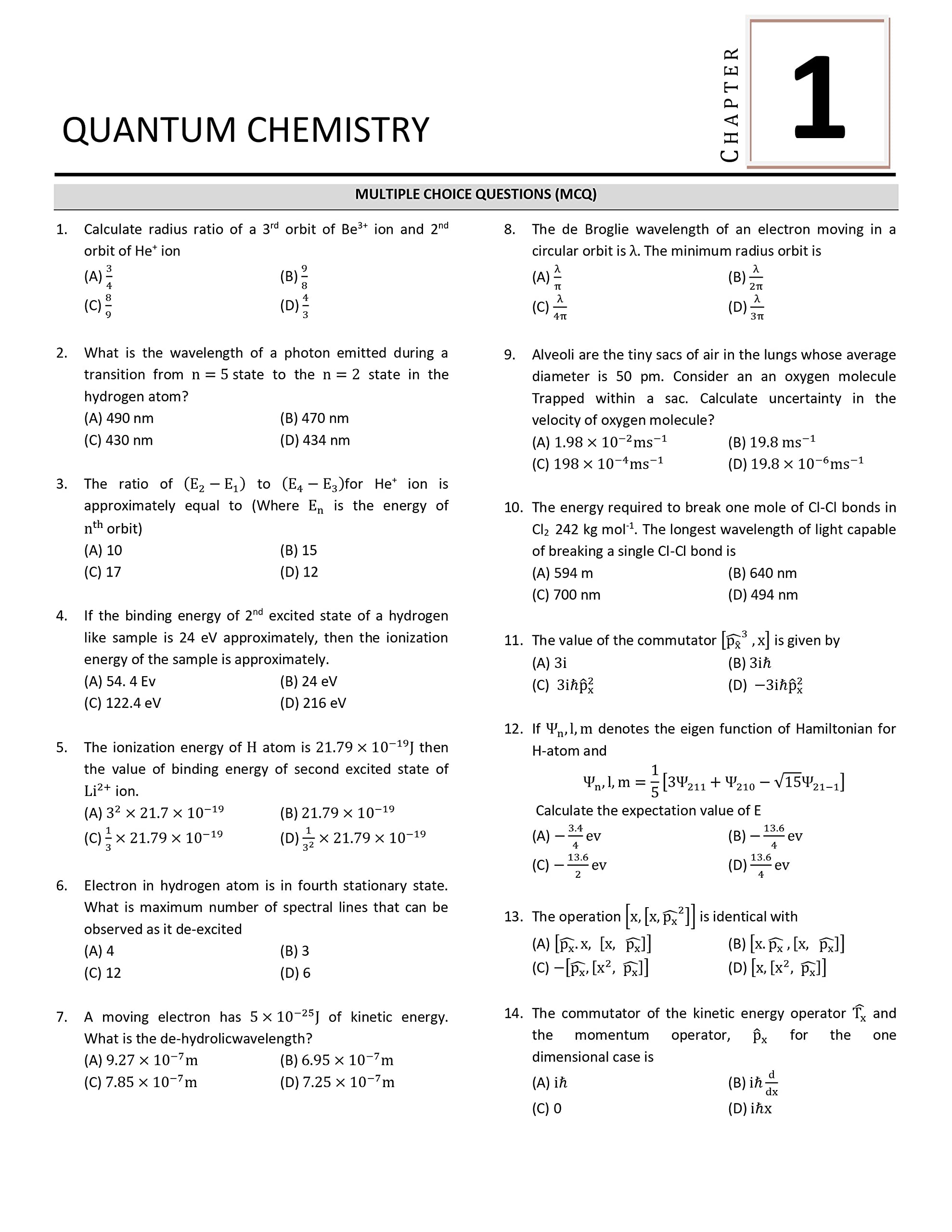 GATE Physical Chemistry Book - Topicwise Practice Question with Solutions (MSQ, MCQs & NAT) - Best Book for GATE Chemistry in India 1