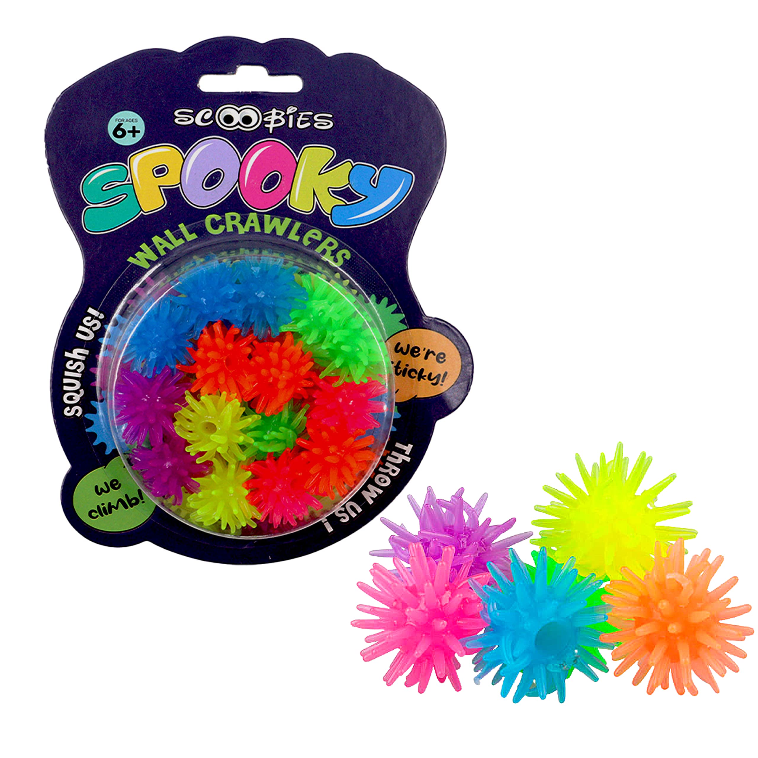 Scoobies Spooky Wall Crawlers | Pack of 15 Multicolored Balls | Washable & Reusable | Anxiety Relief Toys | Party Favors for Kids (B0BQJ8812D) Amazon Price History, Amazon Price Tracker
