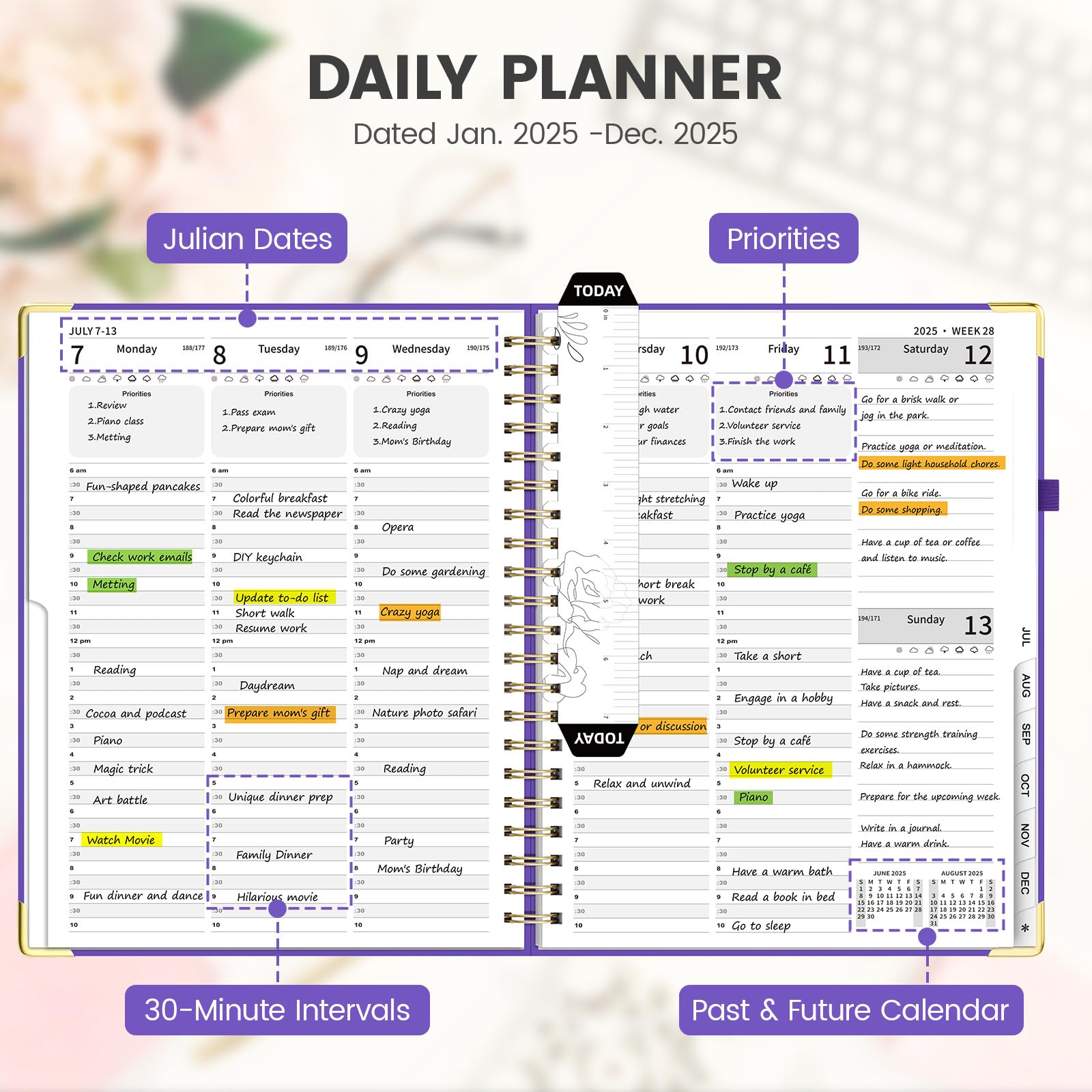 Snapklik.com : Planner 2025, Weekly And Monthly Calendar Planner Book