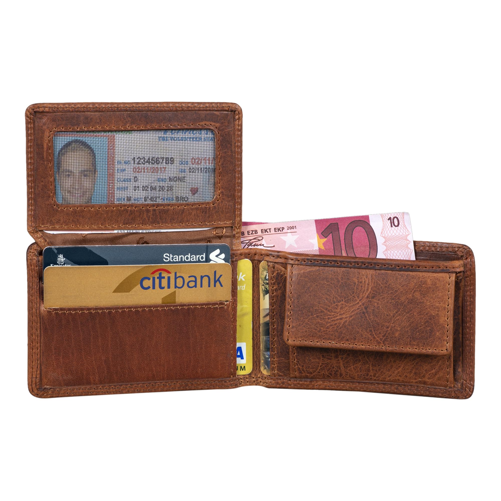 STILORD "Jay Monedero Hombre Pequeño RFID en Cuero Genuino Cartera Mini NFC Bloqueo Clásicas Portamonedas Billetera Portatarjetas de Piel Auténtica Color:Negro