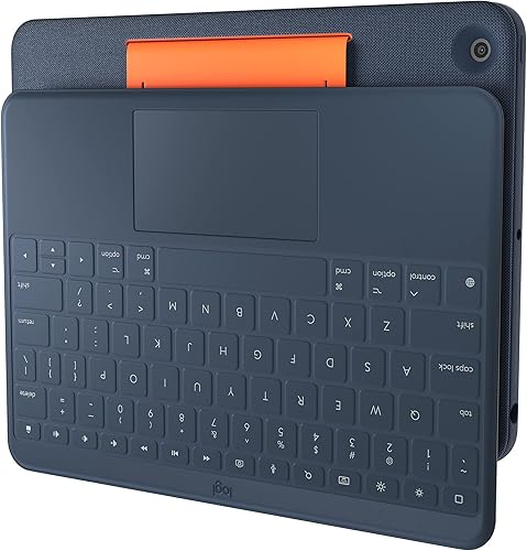 Miniatura 8 de Logitech Rugged Combo 3 Touch iPad Funda de teclado con trackpad y conector inteligente para iPad (7, 8 y 9 generación) para educación - Azul clásico