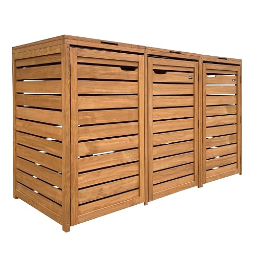 Axi Lex Cache Poubelle en Bois Marron - Abri Poubelle