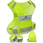 Reflective Vest Running Gear - Be Visible Stay Safe - Ultralight & Comfy - Large Pocket with Adjustable Waist - Safety Vest in 6 Sizes for Running, Cycling, Walking - Included 2 Reflective Bands & Bag