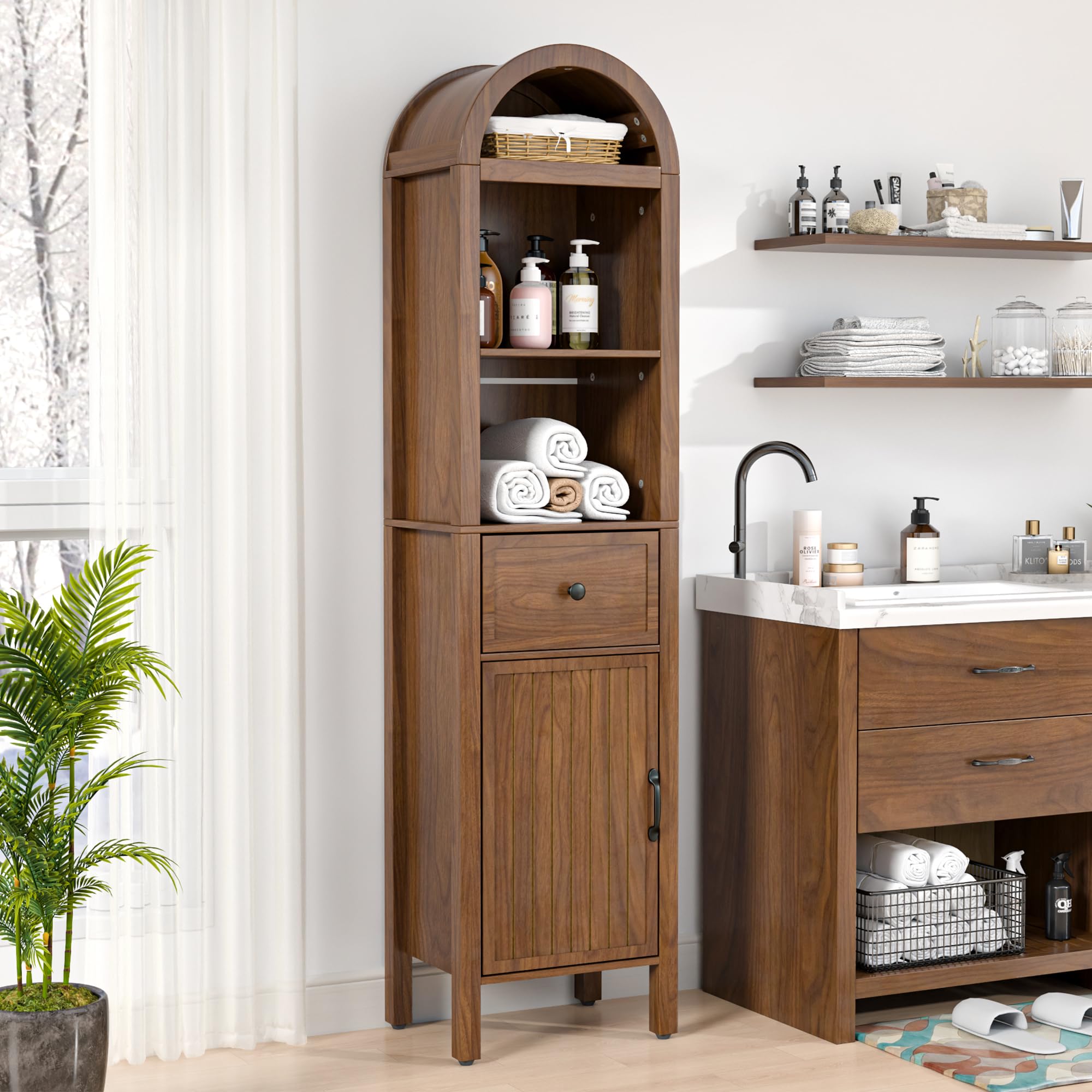 Lxsxlome Fluted Storage Cabinet