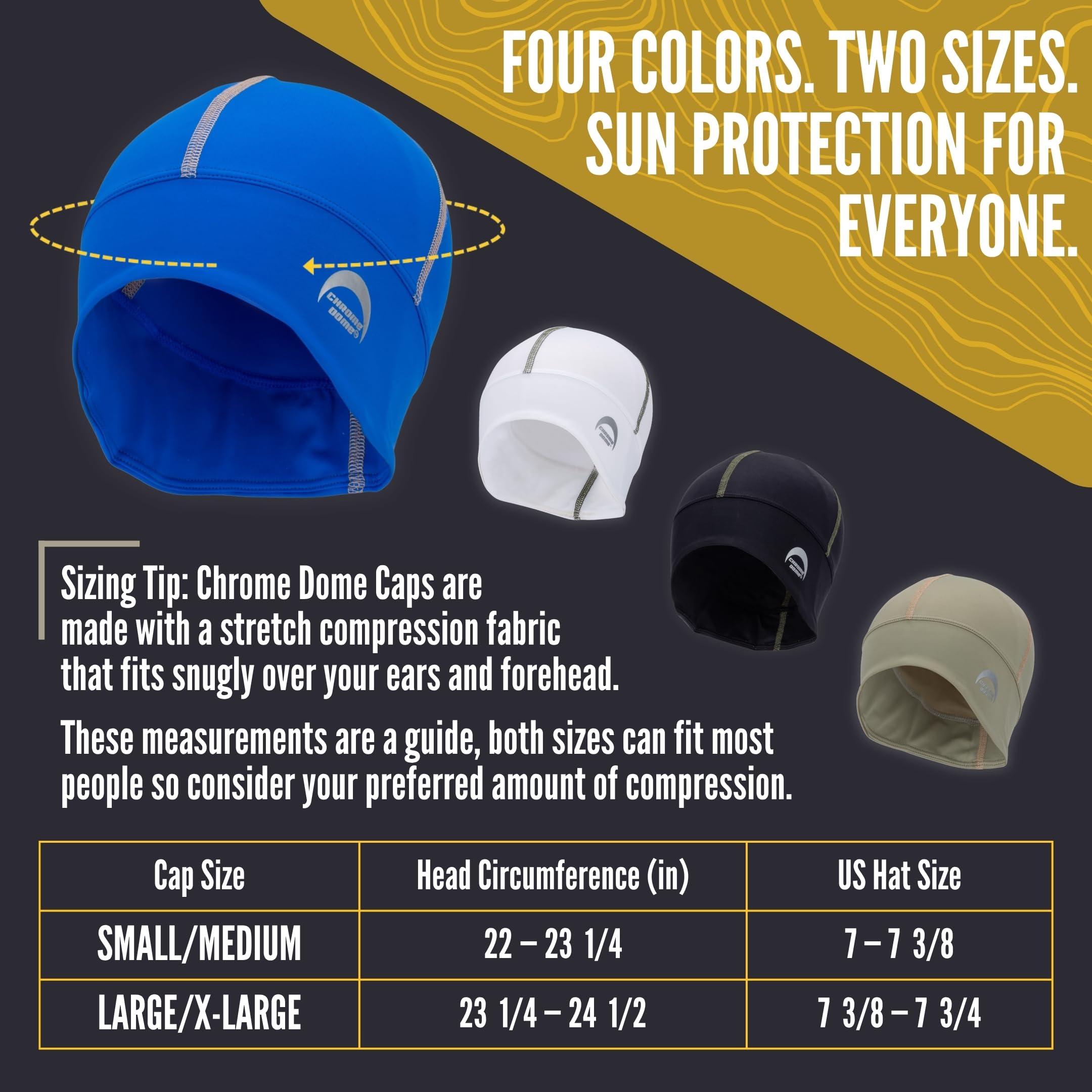 CHROME DOME Gorra y forro de casco UPF50+ - 78% material reciclado