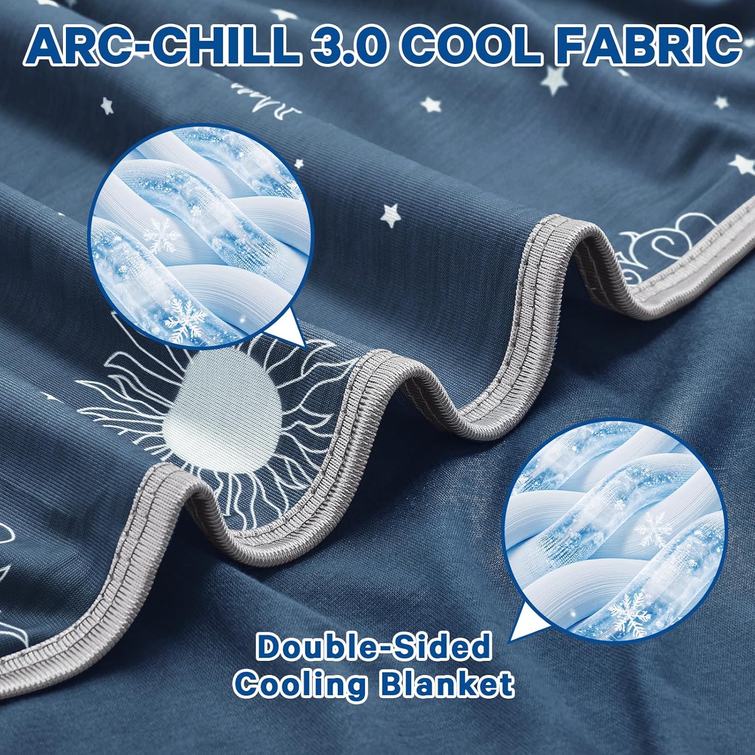 inhand Cooling Blanket King Size (90"x108") - Double Sided Cooling Blankets for Hot Sleepers, Lightweight Summer Blanket for Sofa Bed Couch, Travel, Room Decor House Warming Gifts Midnight Navy
