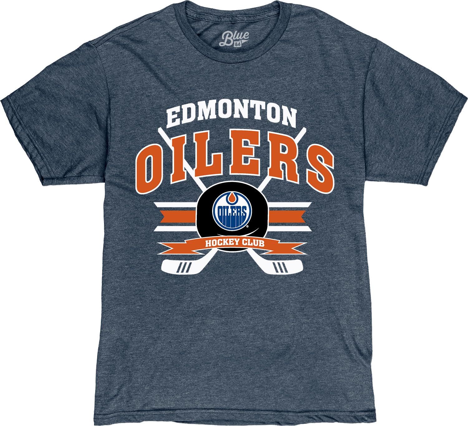 Blue 84 NHL Officially Licensed T-Shirt Heathered Hockey Puck