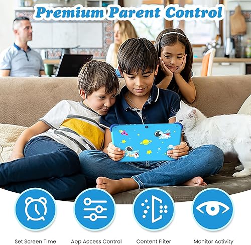 Miniatura 6 de Tableta infantil de 10 pulgadas para niños de 3 a 7 GB ROM de 32 GB con YouTube WiFi 6, tabletas para niños con soporte para pantalla táctil IPS,