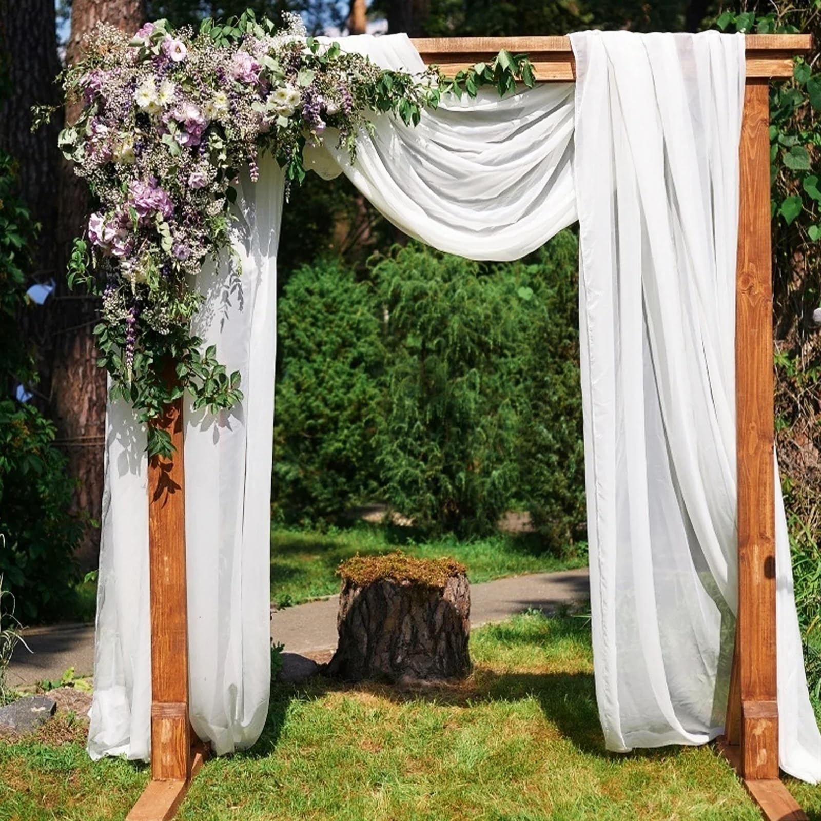 75 * 600 cm Hochzeit Bogen Drapieren Chiffon Stoff Drapieren Vorhang Gardinen Hochzeit Chiffon Drapieren Zeremonie Empfang Hängende Dekoration für Hochzeitshintergrund(75x600cm)