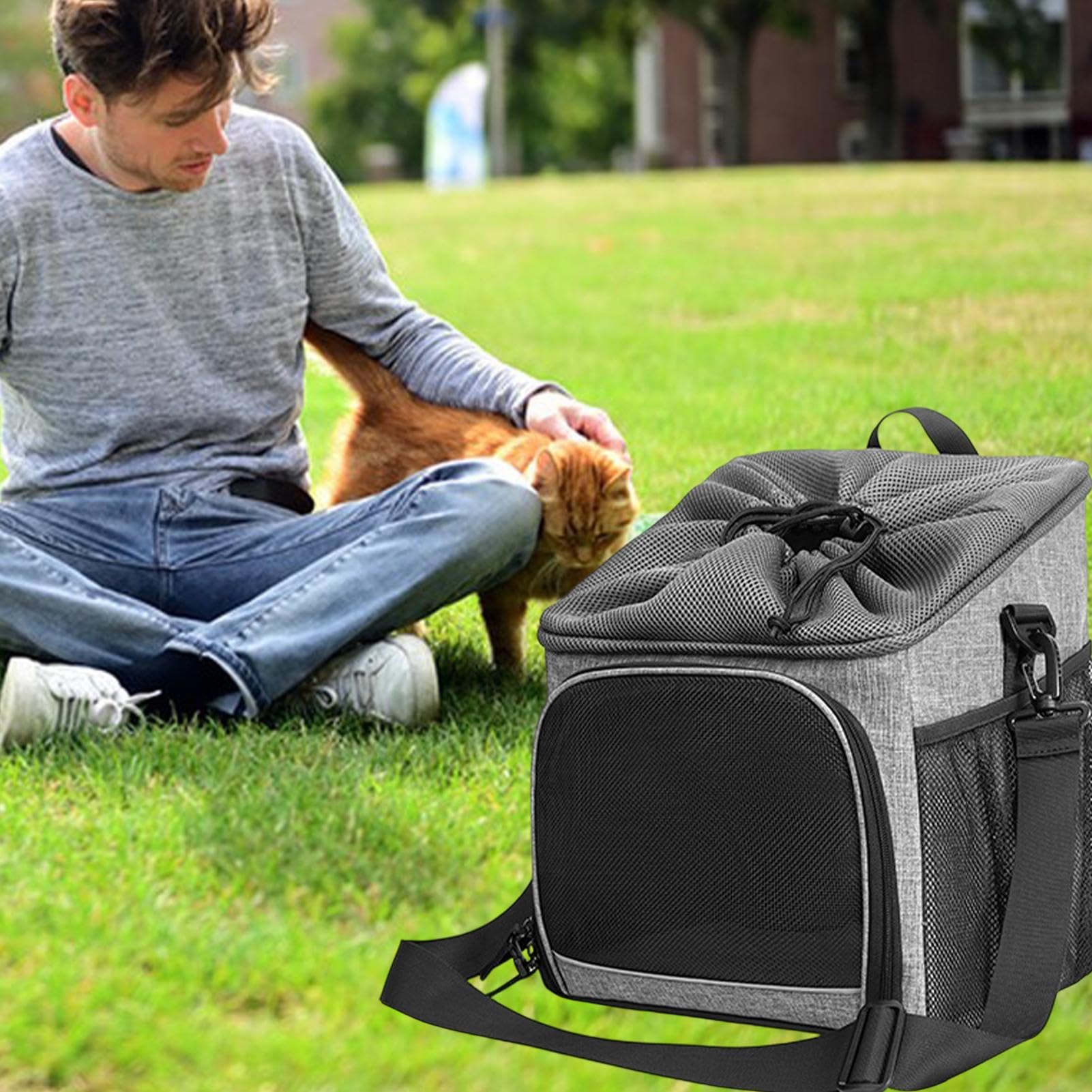 Cesta para Bicicleta Perros Transportín Canino Transpirable | Accesorio Ligero Para Paseos Montaña Acampada Aventuras Playa