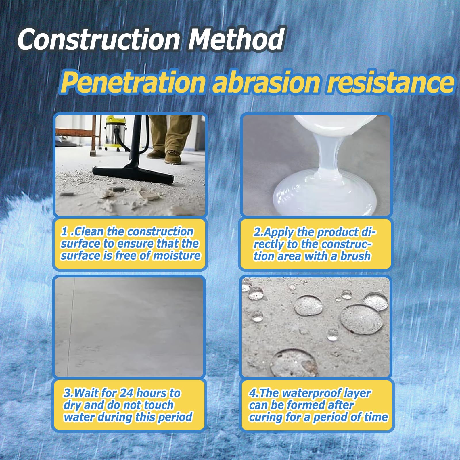 Scellant liquide imperméable transparent - 19L, Wadities Revêtement imperméable à base d'eau pour murs, salles de bains et toits, réparation invisible des fuites et scellement Scellant liquide en caou