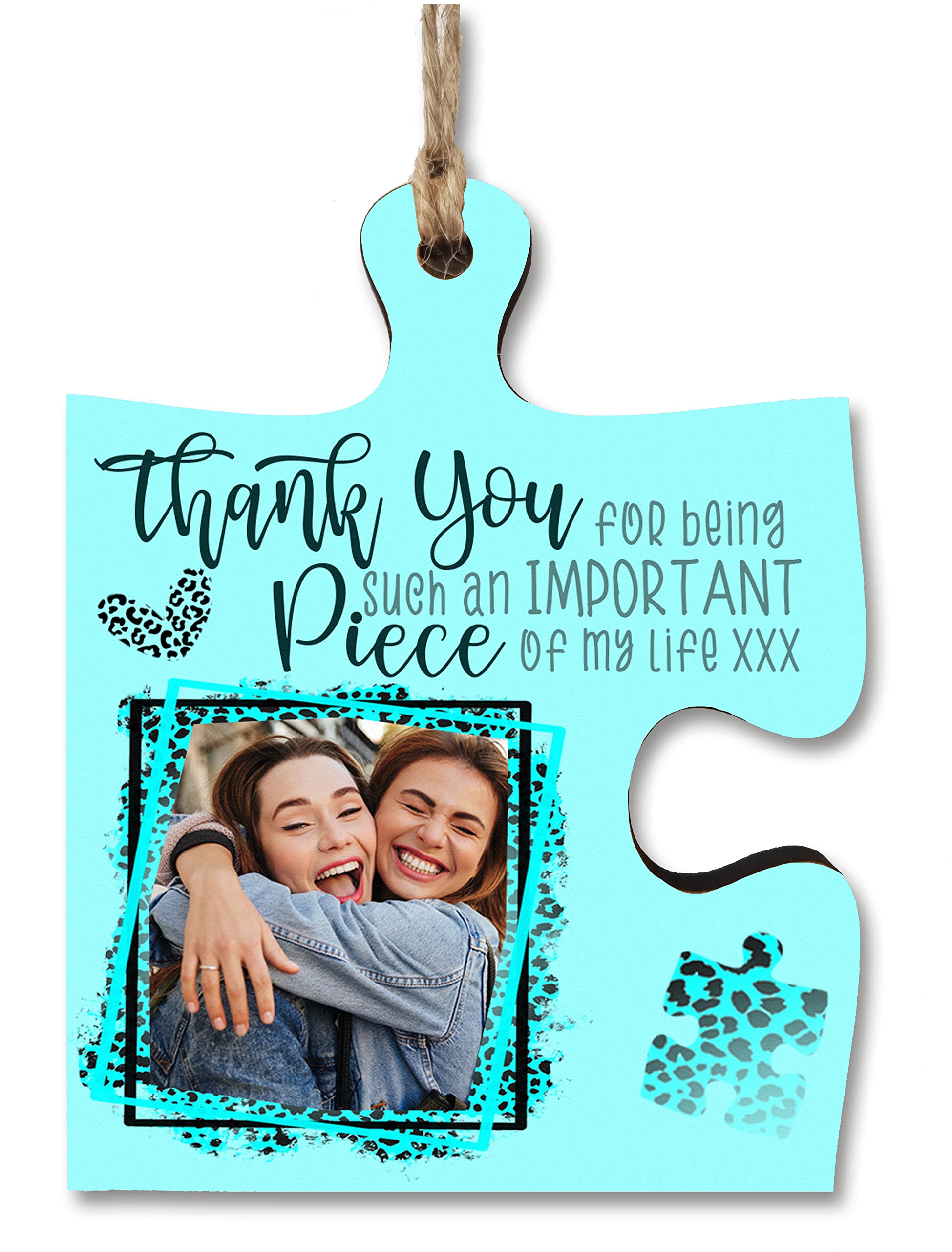 The Plum Penguin Multicolour Personalised Photo Gift Thank You Important Piece Of My Life Jigsaw Puzzle Shaped Decorative Hanging Plaque Sign Friendship