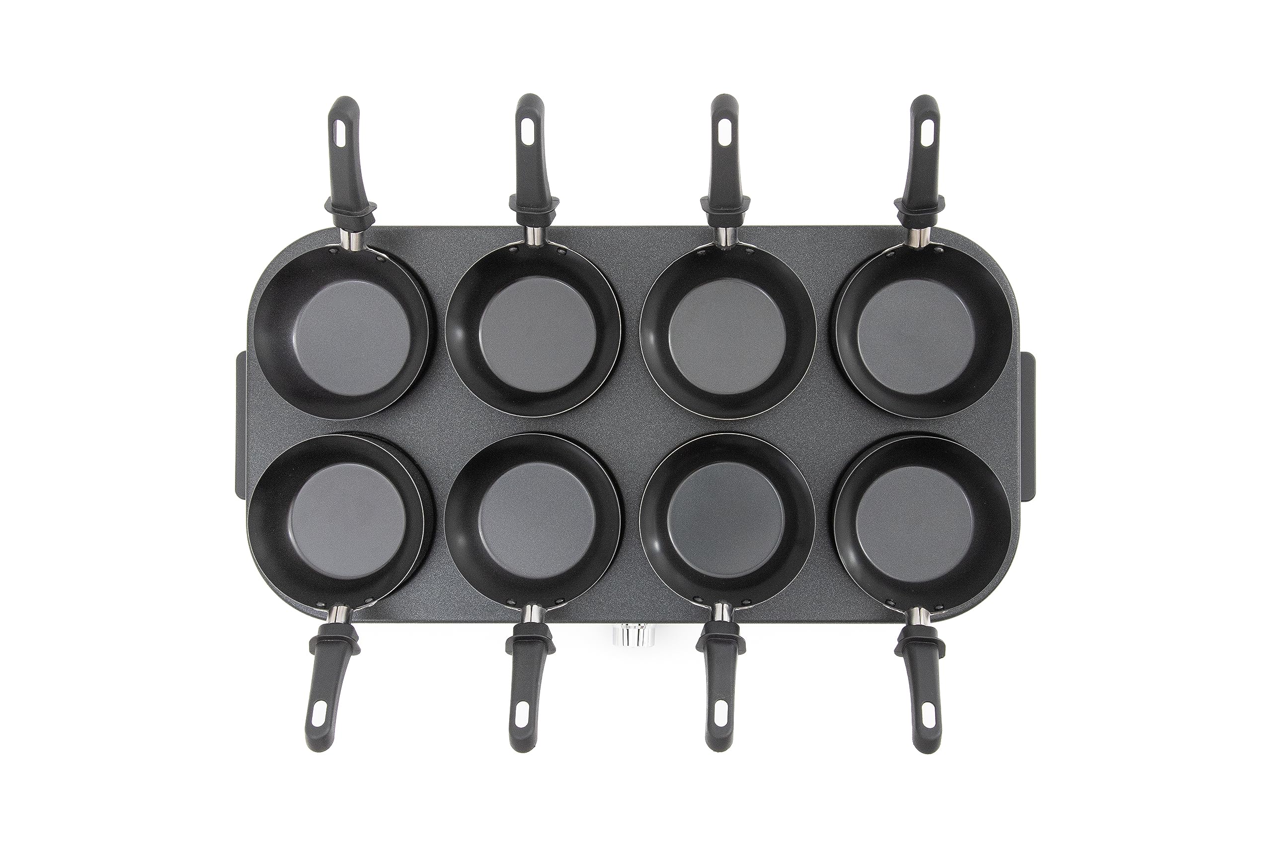 FRITEL GWP 2560 Gourmet Wok Pfannkuchen - Gourmet, Wok und Pfannkuchenplatte in 1 - mit 8 Wokpfännchen und Spateln - für 1 bis 8 Personen - BPA frei