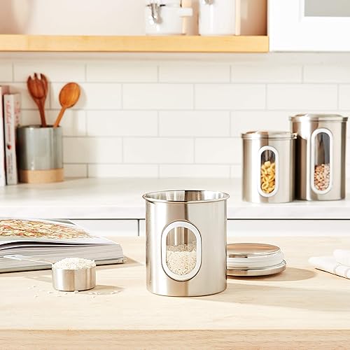 Miniatura 7 de Fox Run 6103 Juego de recipientes, acero inoxidable, 3 piezas metálicas, 5.75 x 6 x 8.5 pulgadas