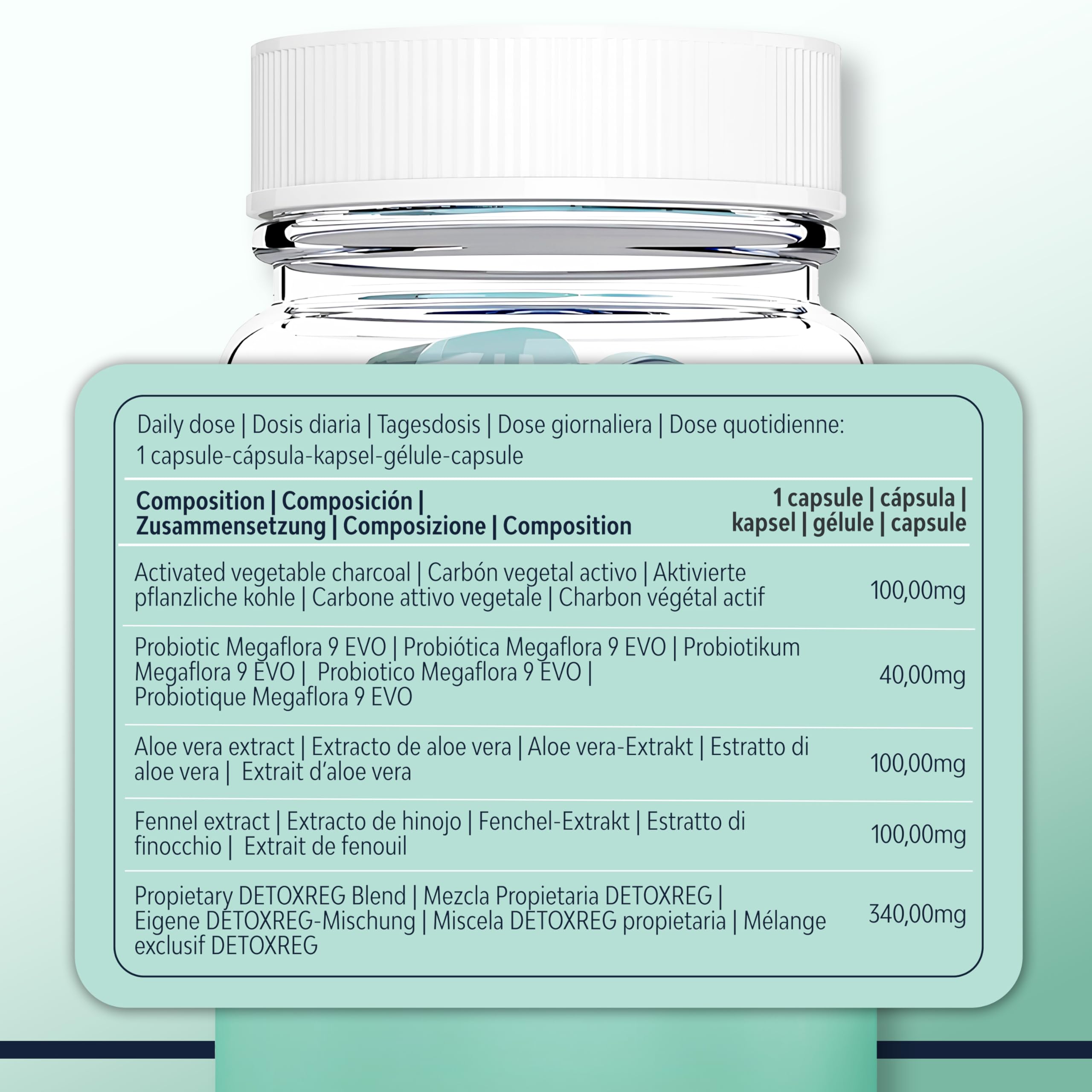 CNC DETOX adelgazante potente – Drenante, Diurético y Depurativo – Quemagrasas Potente Para Adelgazar– Probióticos 100B + Aloe Vera + Carbón Activo + Hinojo