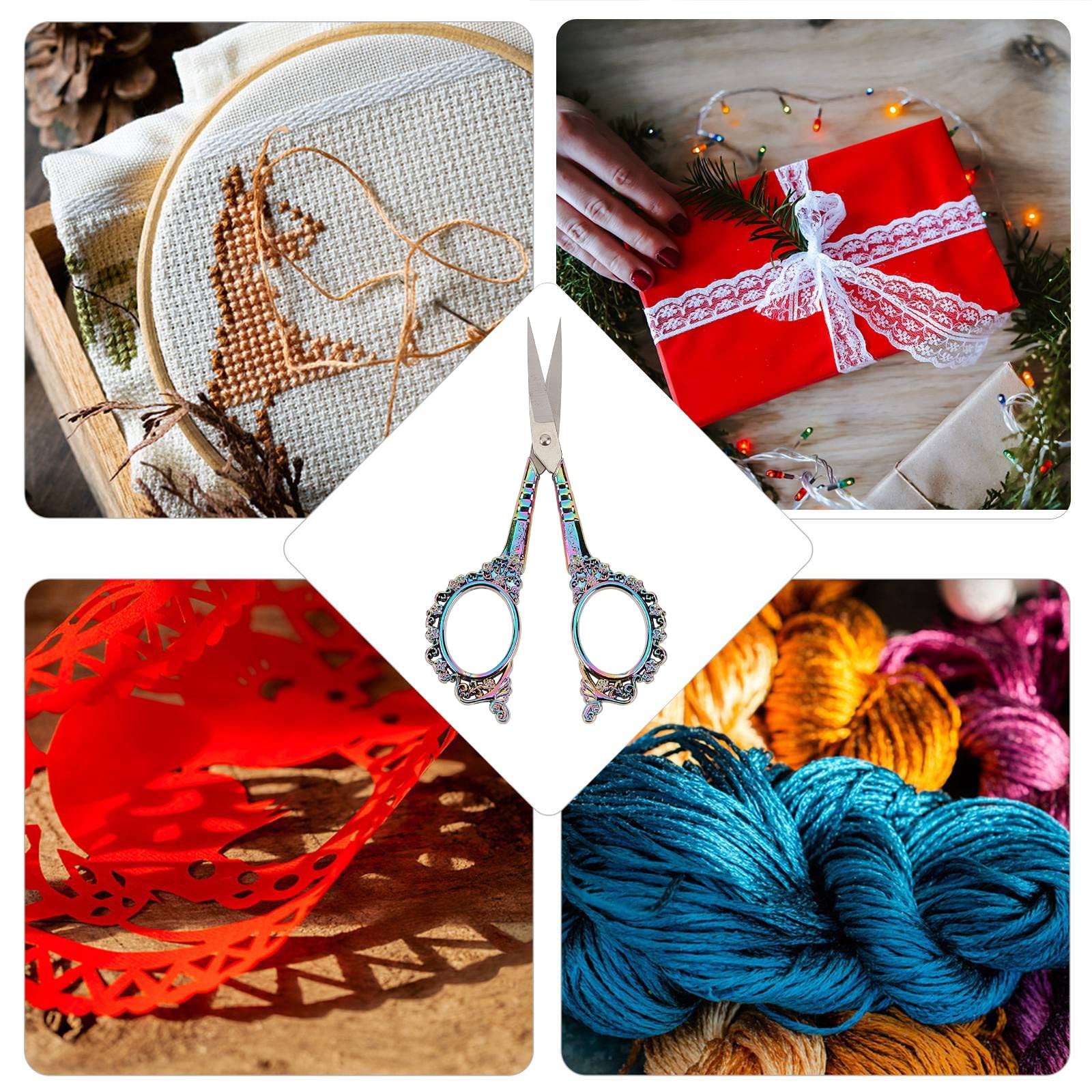 SUNNYCLUE Stickschere – 4,5 Zoll, Antik Bronze, Scharfe Spitze, Edelstahl | Perfekt Für Nähen, Basteln, Stricken & Handarbeiten