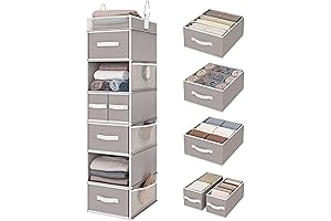 Fixwal Hanging Closet Organizer with Drawers