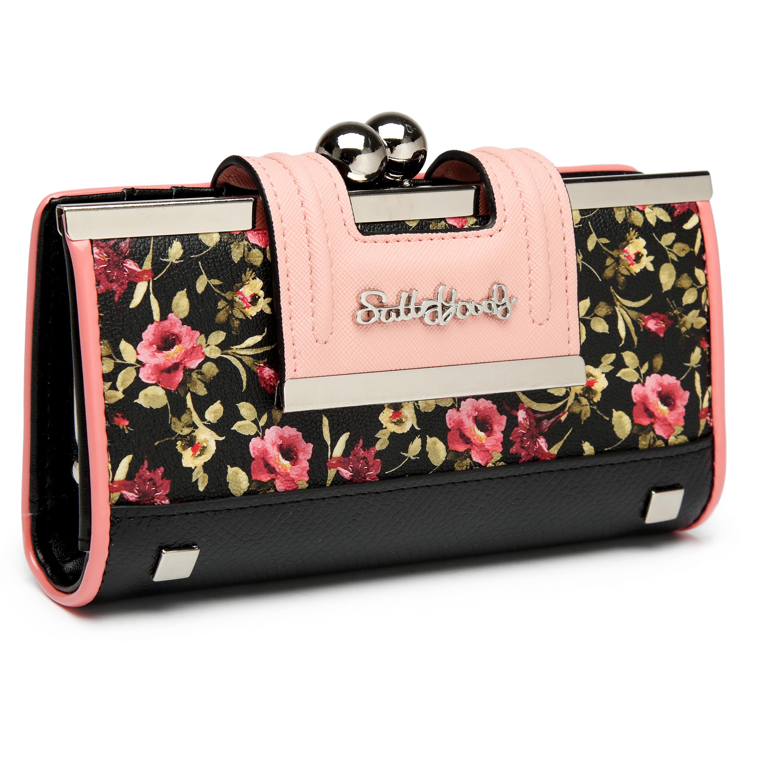 VNFIOEI Women Wallet Leather Large Capacity Women's Handbag Large Capacity Long Wallet, with 10-card slots and clips