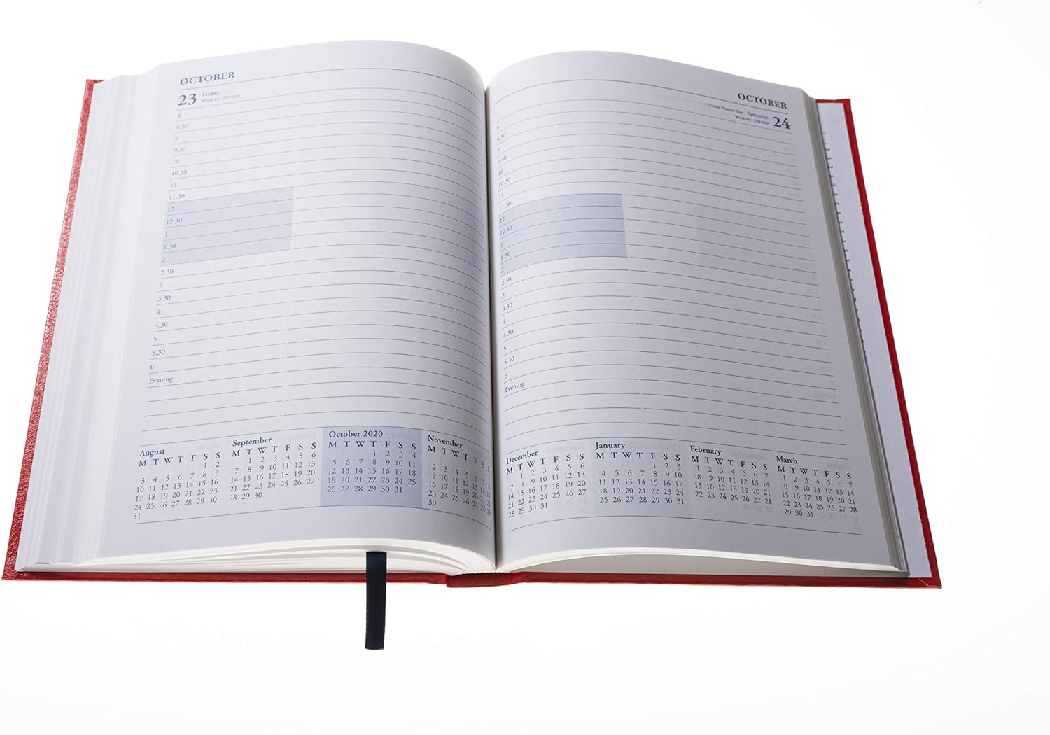 Collins Desk A5 Day to a Page with Appointments 2022 Diary - Black