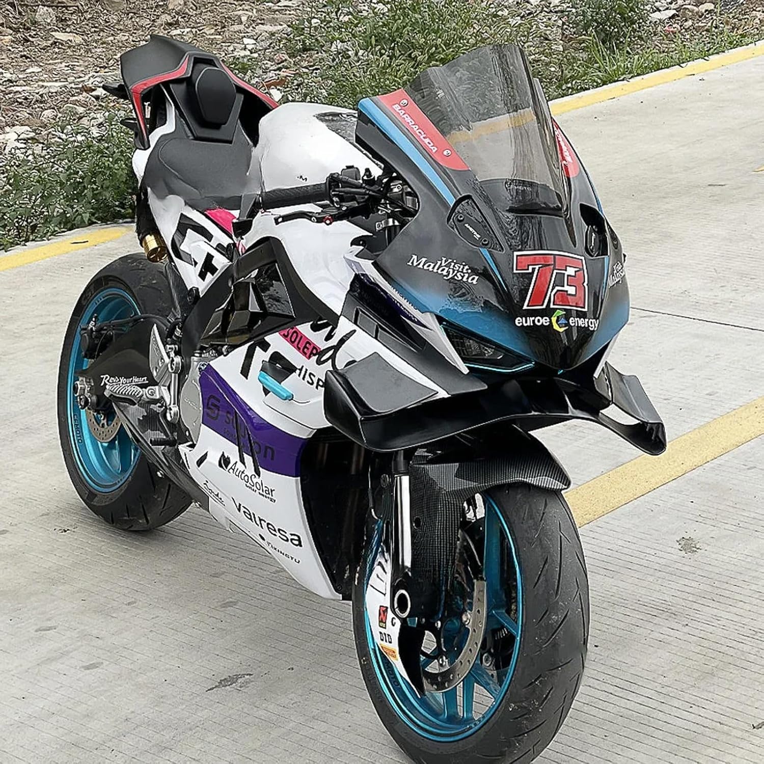 Motorcycle Front Fairing Lips Batwing, ABS Downforce Large Lip Spoiler Kit, For CFMOTO 675SS 675SR-R 675SS Mods Beak Nose Cone Performance Part For Track Racing (Vibrant Black)