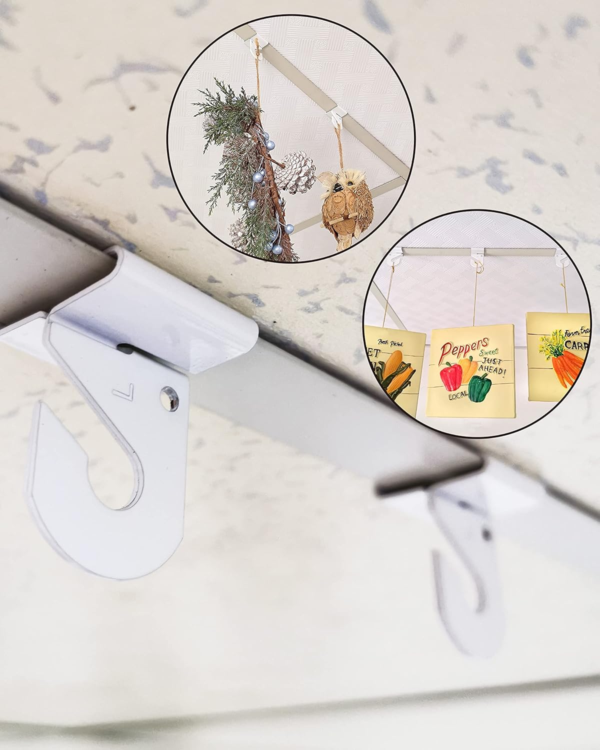 Drop Ceiling Hook for Hanging – 25 Pack Ceiling Decorations Ceiling Hanger on Drop Suspended Ceiling Tile Hook Ceiling Clips for Classroom Grid for Office Home Stores Wedding (25 Pack)