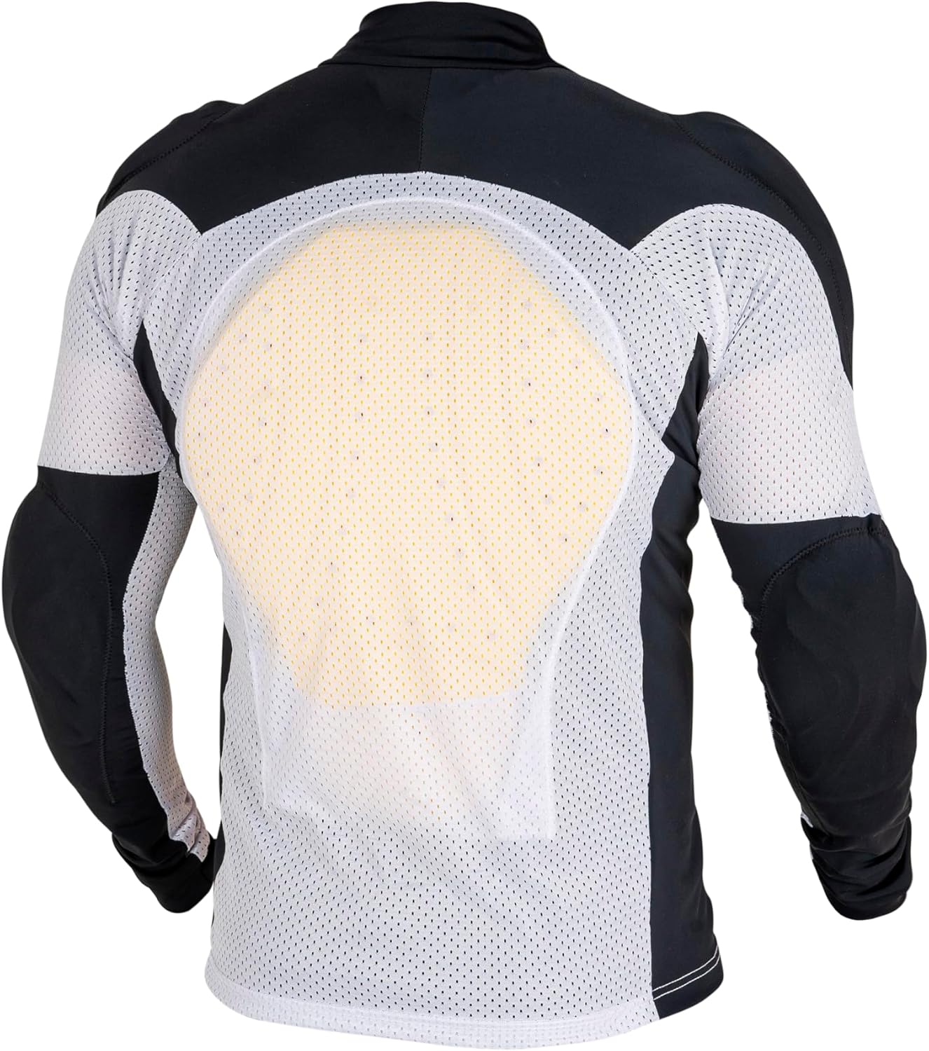 WICKED STOCK Mesh Armored Motorcycle Shirt for Men & Women - CE Level 2 Protective for Summer - Soft, Stretchy & Lightweight with Removable Padding White - Image 3