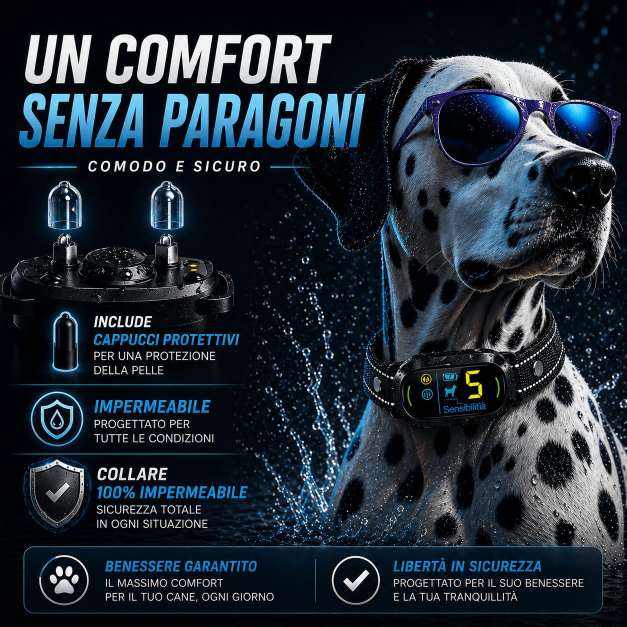 PAWPRO Collare Antiabbaio per Cani | Conforme Nuova Legge Benessere Animali 2024 | Intelligenza artificiale, Rilevamento Dell'Abbaiare, Schermo Colori | 3 modalità BEEP, Vibrazione, BEEP+Vibrazione