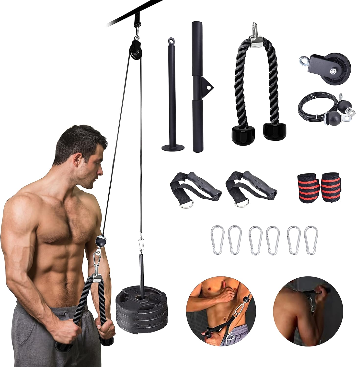 KLK Global Pulley System Gym Cable Pulley Machine