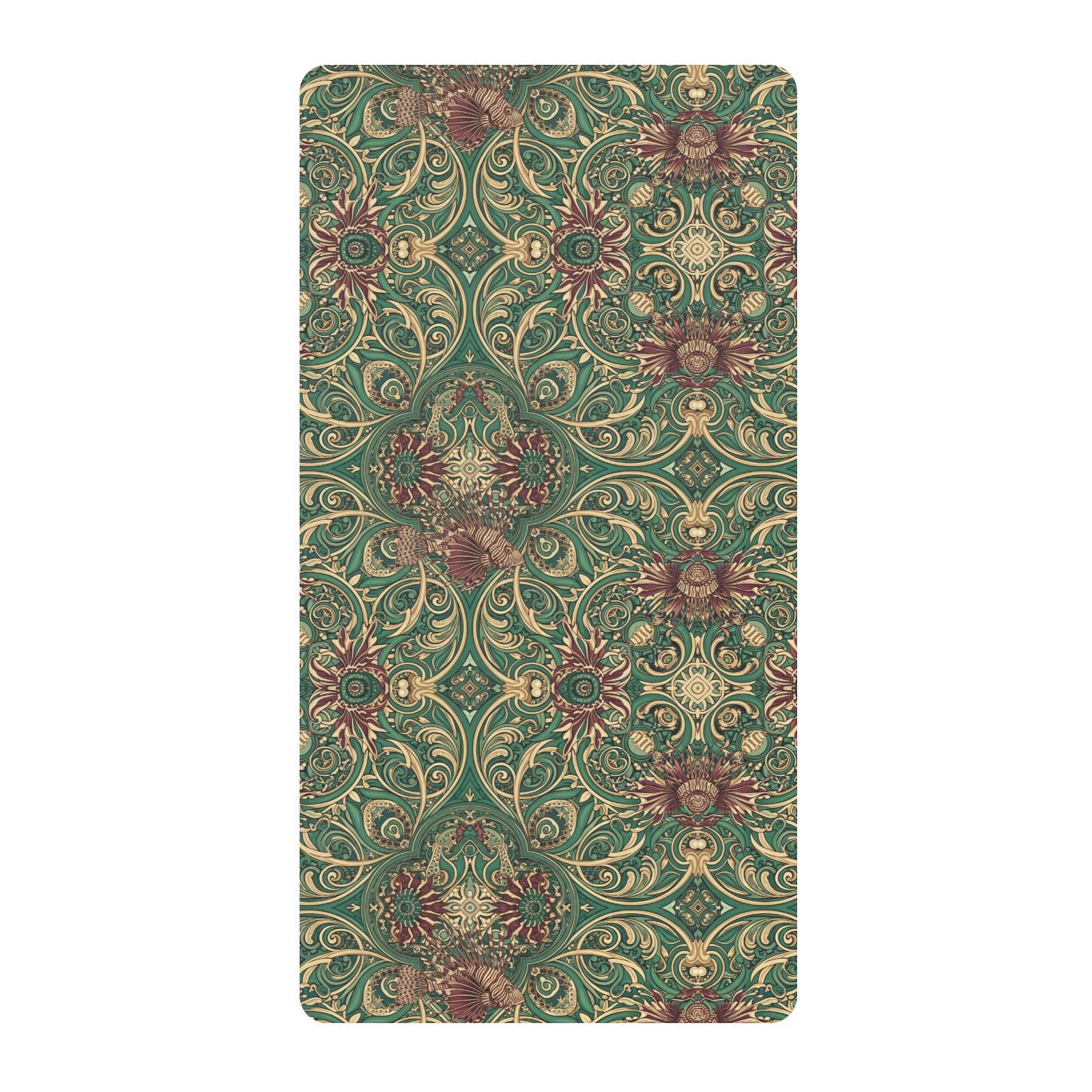 Drap de berceau vintage vert en coton drap housse bébé unisexe