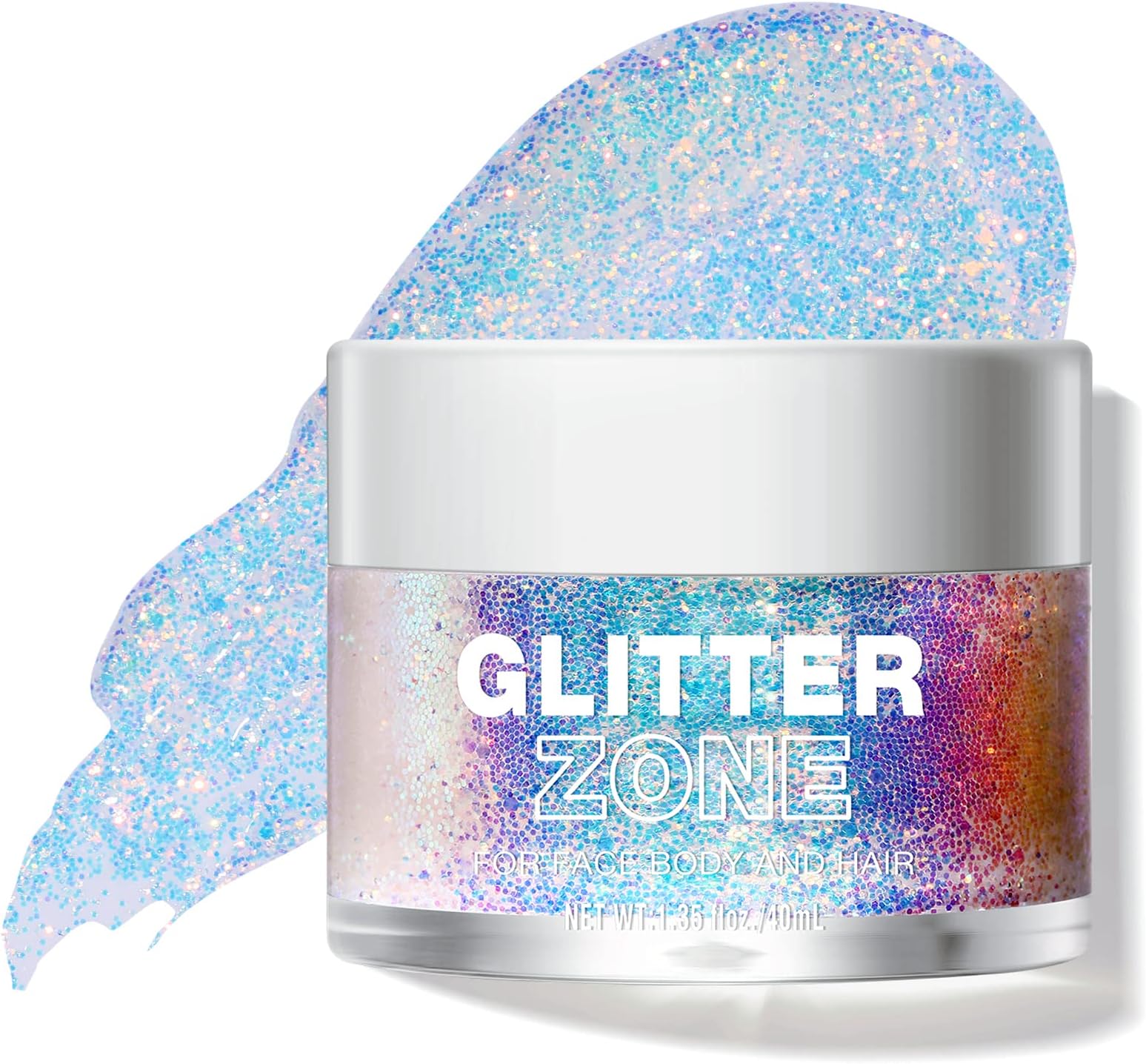 Corleone Holographic Body Glitter Gel for Body, Face, Hair, Lip Nail, Eyeshadow, Color Changing Long Lasting Sparkle Shiny Shifting Glitter Gel for Festivals and Parties Rave (4)