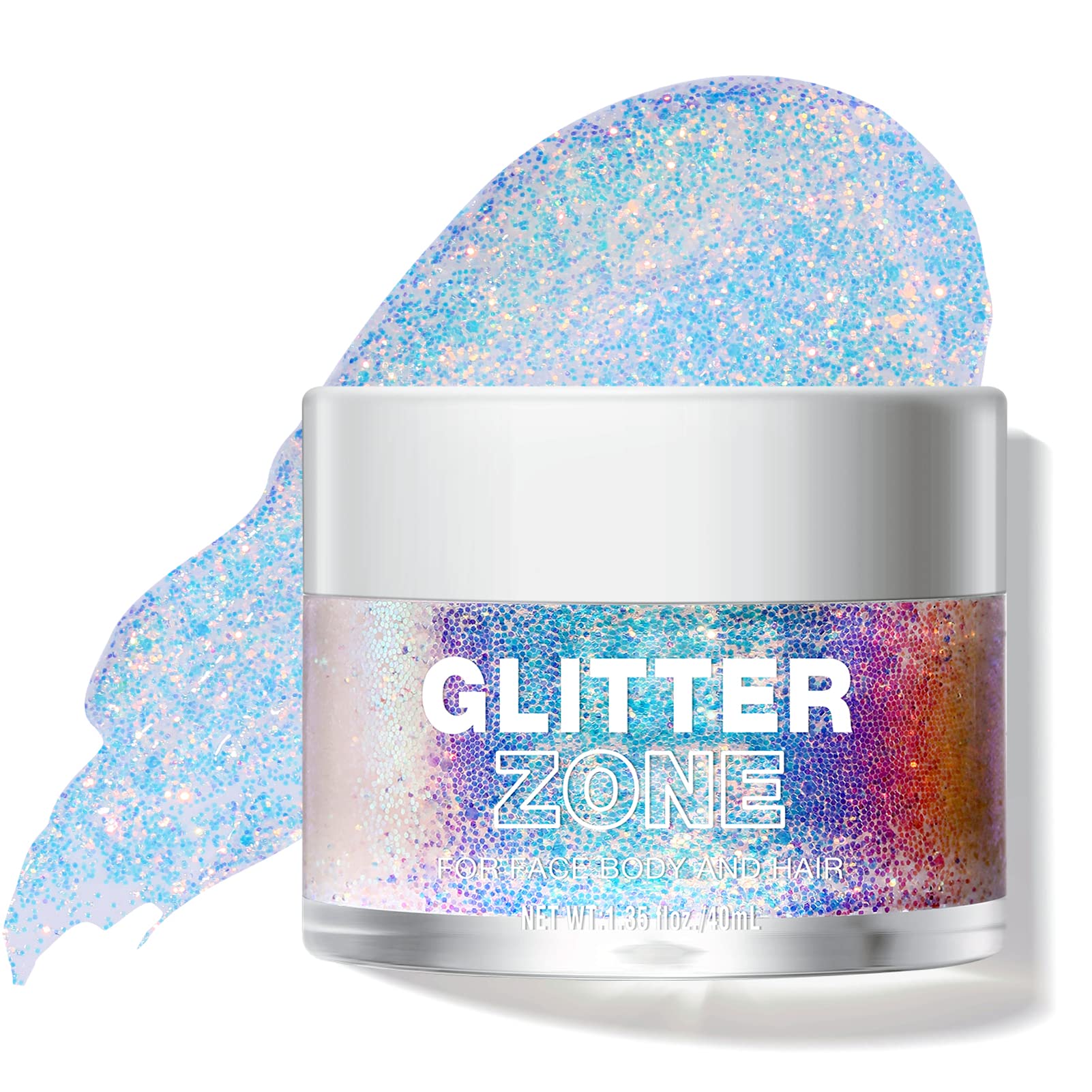 Corleone Holographic Body Glitter Gel for Body, Face, Hair, Lip Nail, Eyeshadow, Color Changing Long Lasting Sparkle Shiny Shifting Glitter Gel for Festivals and Parties Rave (4)