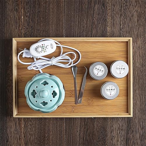 Miniatura 6 de Quemador eléctrico de resina con temporizador, quemador de incienso de cerámica, incienso de 110 V para porche, patio, jardín, oficina, yoga, sala