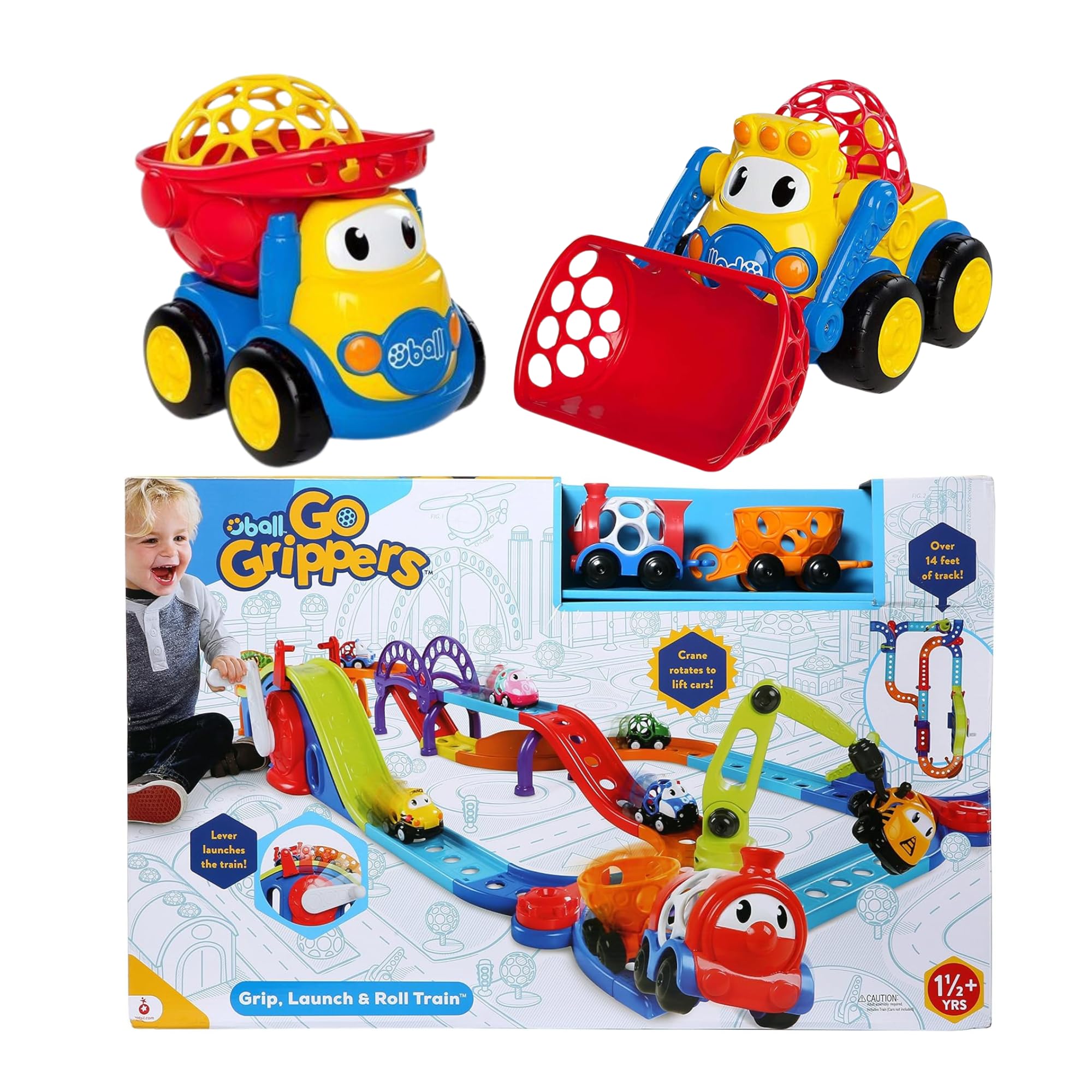 Mattel Oball Go Grippers - (Grip, Launch, Roll Train, Dumper Truck & Loader) โ image 1