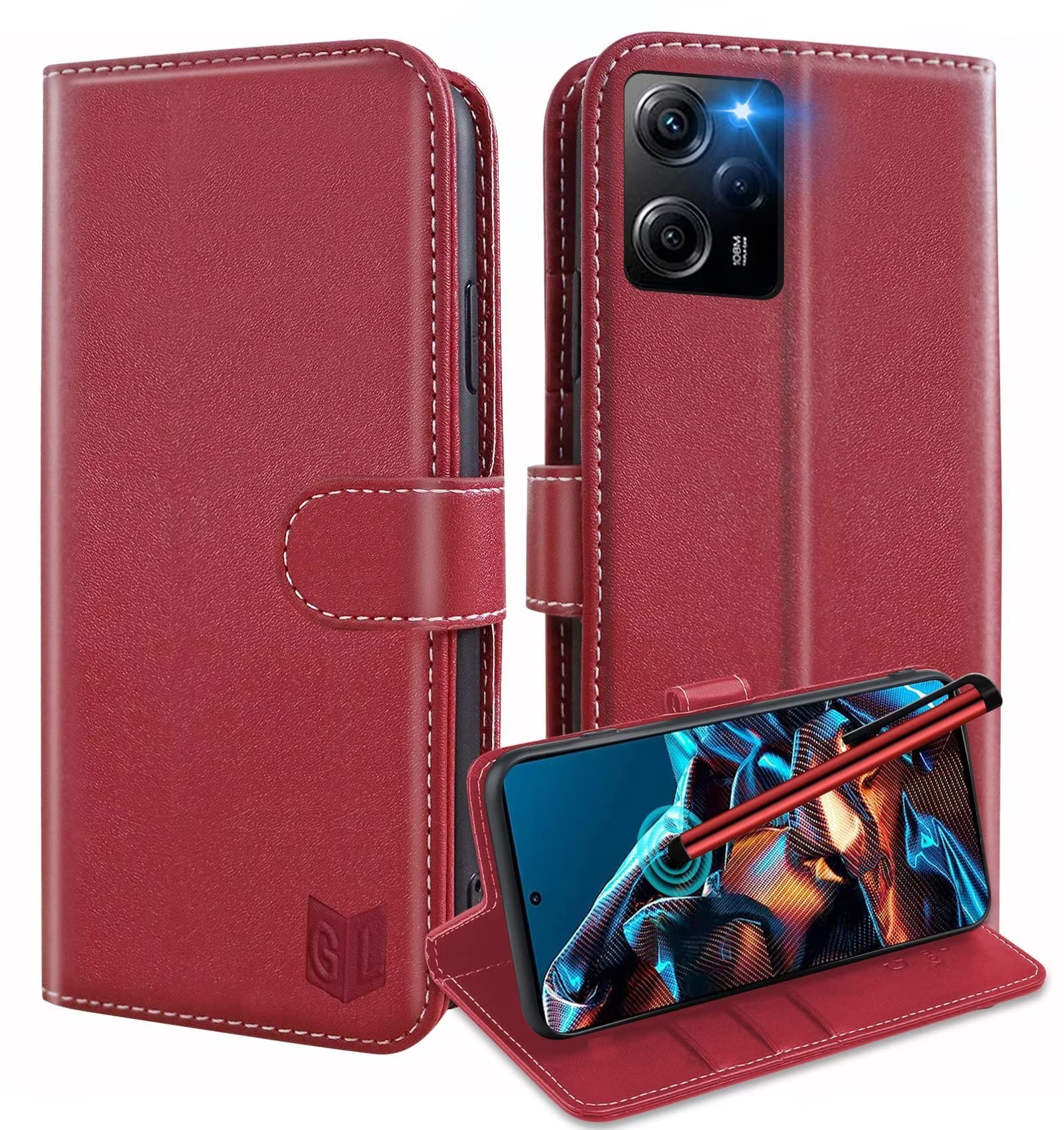 SHIEID Cover per Xiaomi Poco X5 Pro Chiusura magnetica, Xiaomi Poco X5 Pro Custodia in pelle per portafoglio,con funzione di staffa, Flip Cover Wallet for Xiaomi Poco X5 Pro(Blu