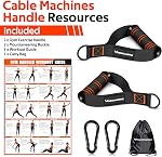 Gym Exercise Handles, Replacement Handle Attachments for Cable Machine Pulleys, Resistance Band and Strength Trainer, Pull Down Workout Accessories, Home Gym Add On Equipment