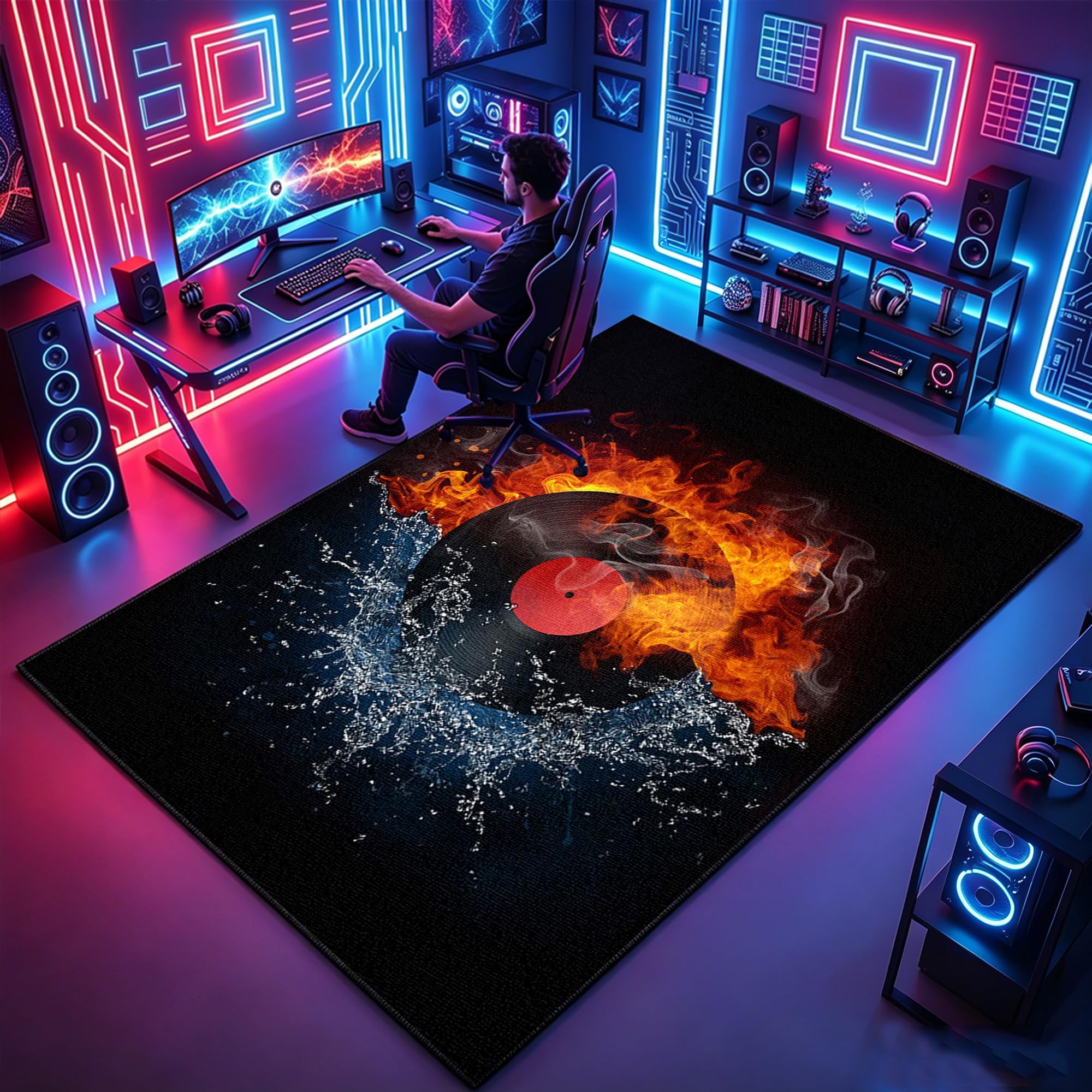 Tapis de jeu gaming de haute densité pour sol de salon moderne
