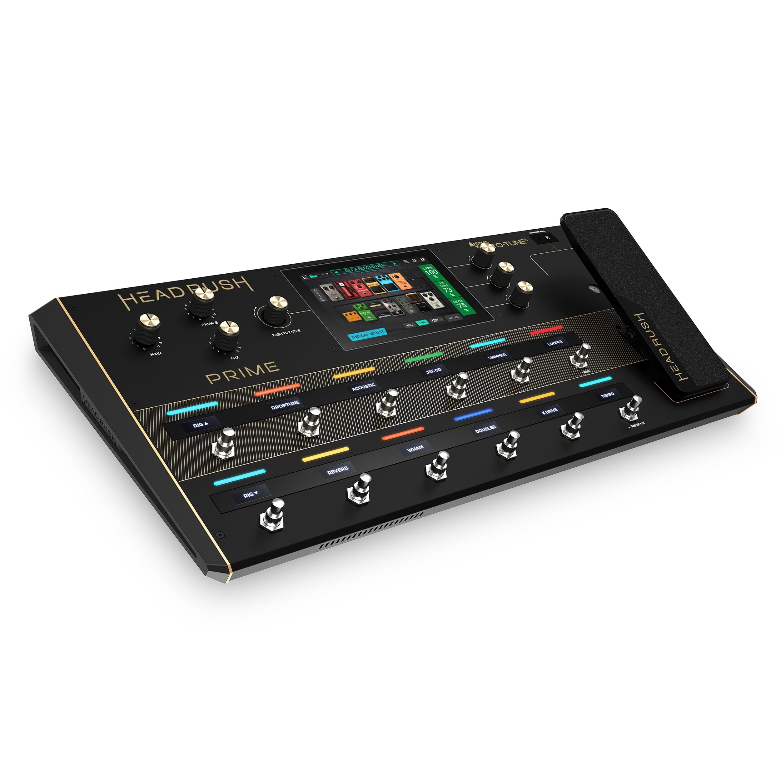 HeadRush Prime Pedal Multiefectos para Guitarra Eléctrica y Voz | Procesador Multiefectos con Clonador de Amplis, Looper, Auto-Tune, Wi-Fi, Bluetooth, Pantalla Táctil, Caja de Ritmos