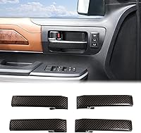 Vista 9 de Aunginsy 4 fundas protectoras para manija interior de puerta compatibles con Toyota Tundra 2007-2021 y Sequoia 2008-2020, ABS
