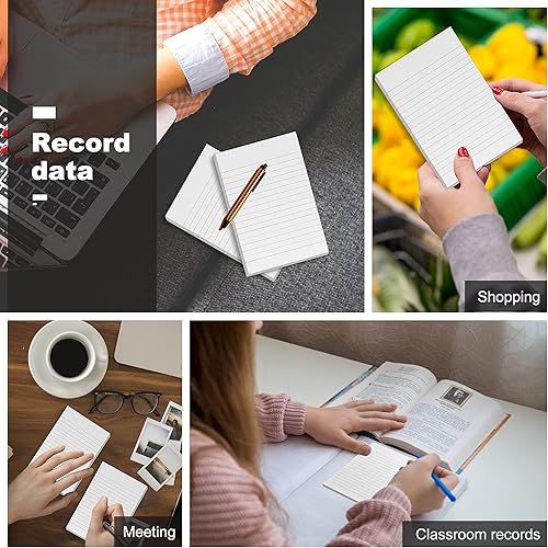 Miniatura 5 de Paquete de 10 blocs de notas pequeños de 4 x 6 pulgadas, bloc de notas de escritura forrado, almohadillas de notas para raspar con 50 hojas cada